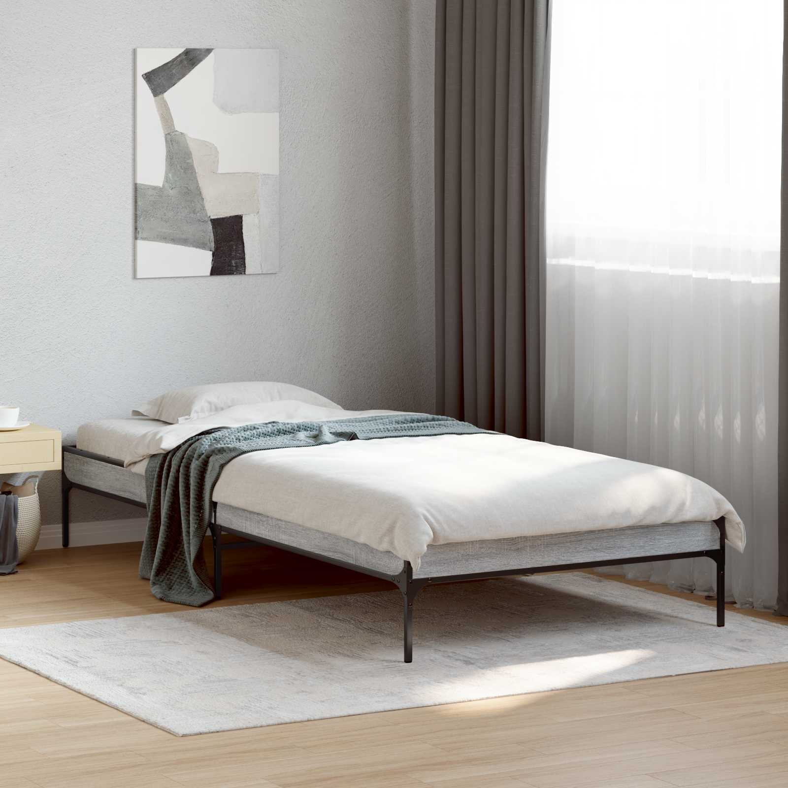 Bettrahmen Sonoma-Grau 80 x 200 cm Holzwerkstoff