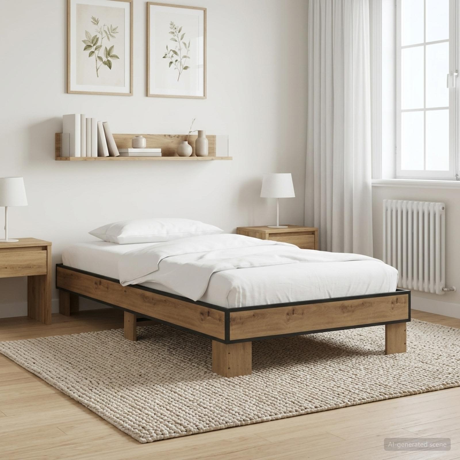 Bettrahmen Artisan-Eiche 80 x 200 cm Holzwerkstoff