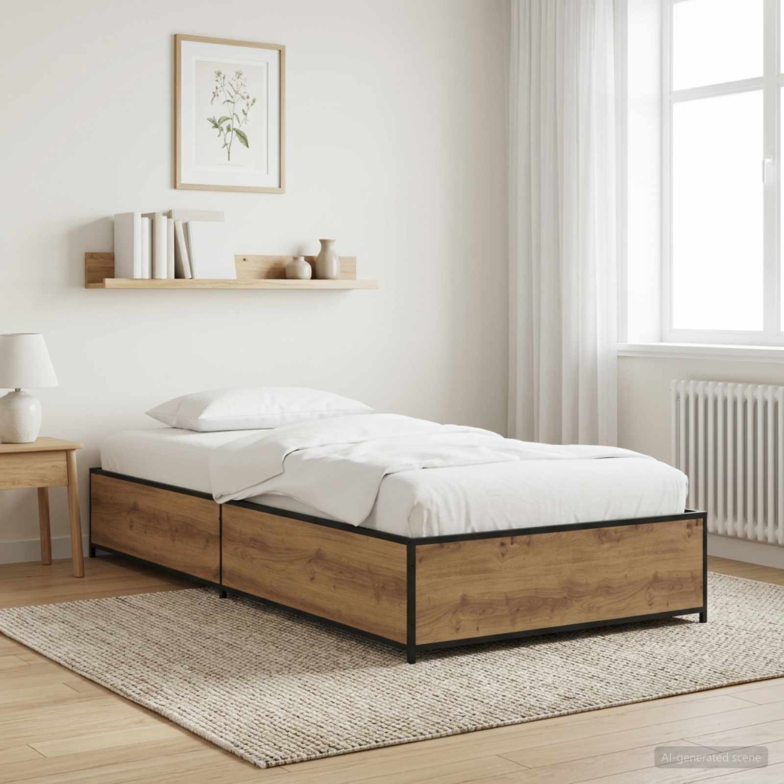 Bettrahmen Artisan-Eiche 80 x 200 cm Holzwerkstoff