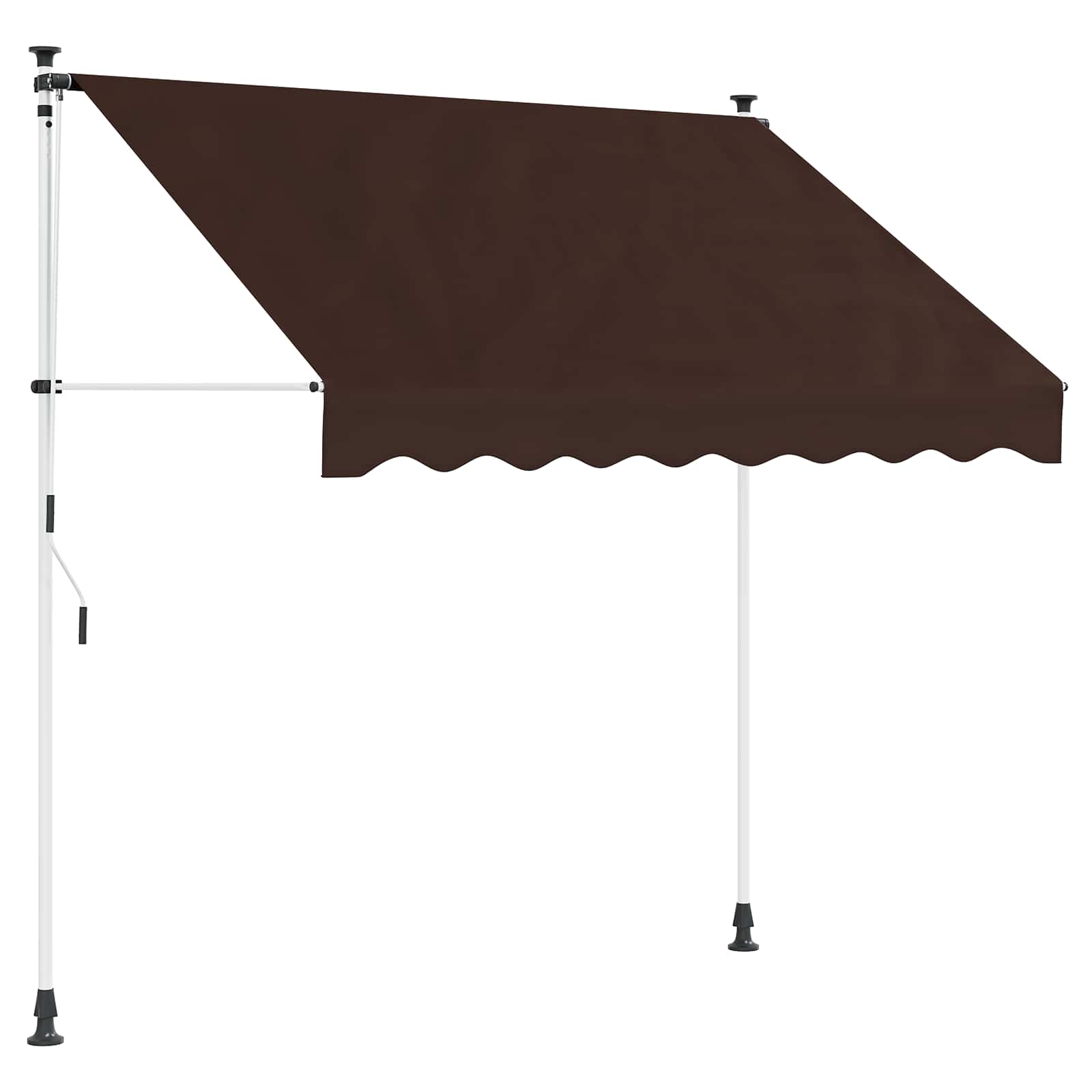 Manuell einziehbare Markise Braun 400 cm
