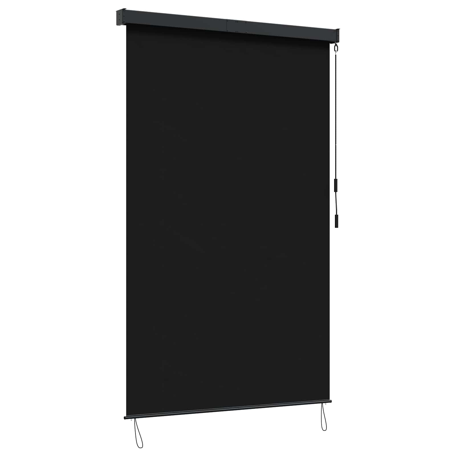 Rollo Schwarz 160 x 250 cm Stoff und Aluminium