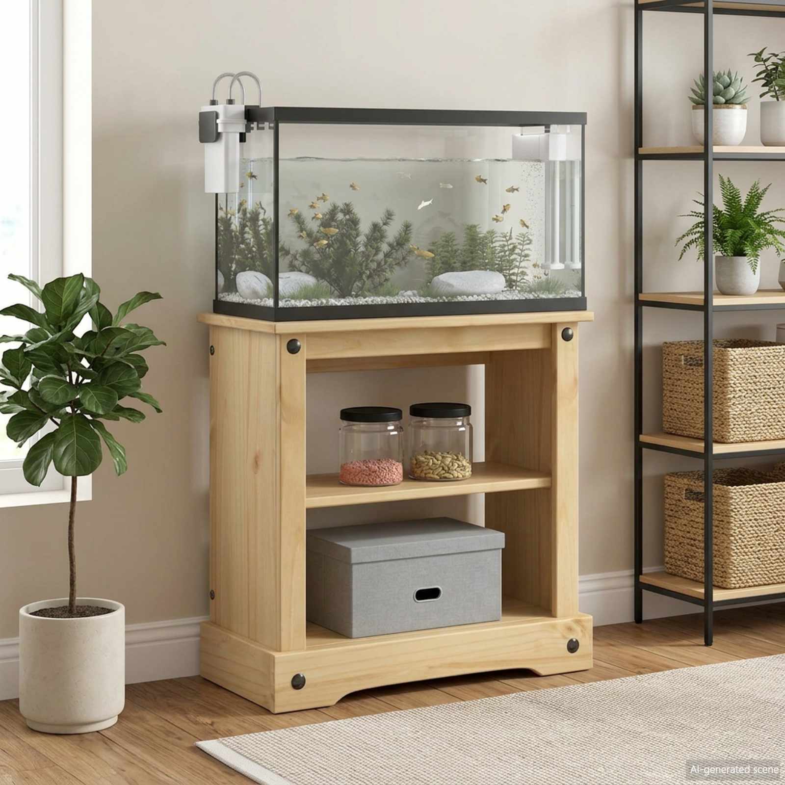 Aquariumständer CORONA Braun 60,5 x 30 x 60 cm 150 kg