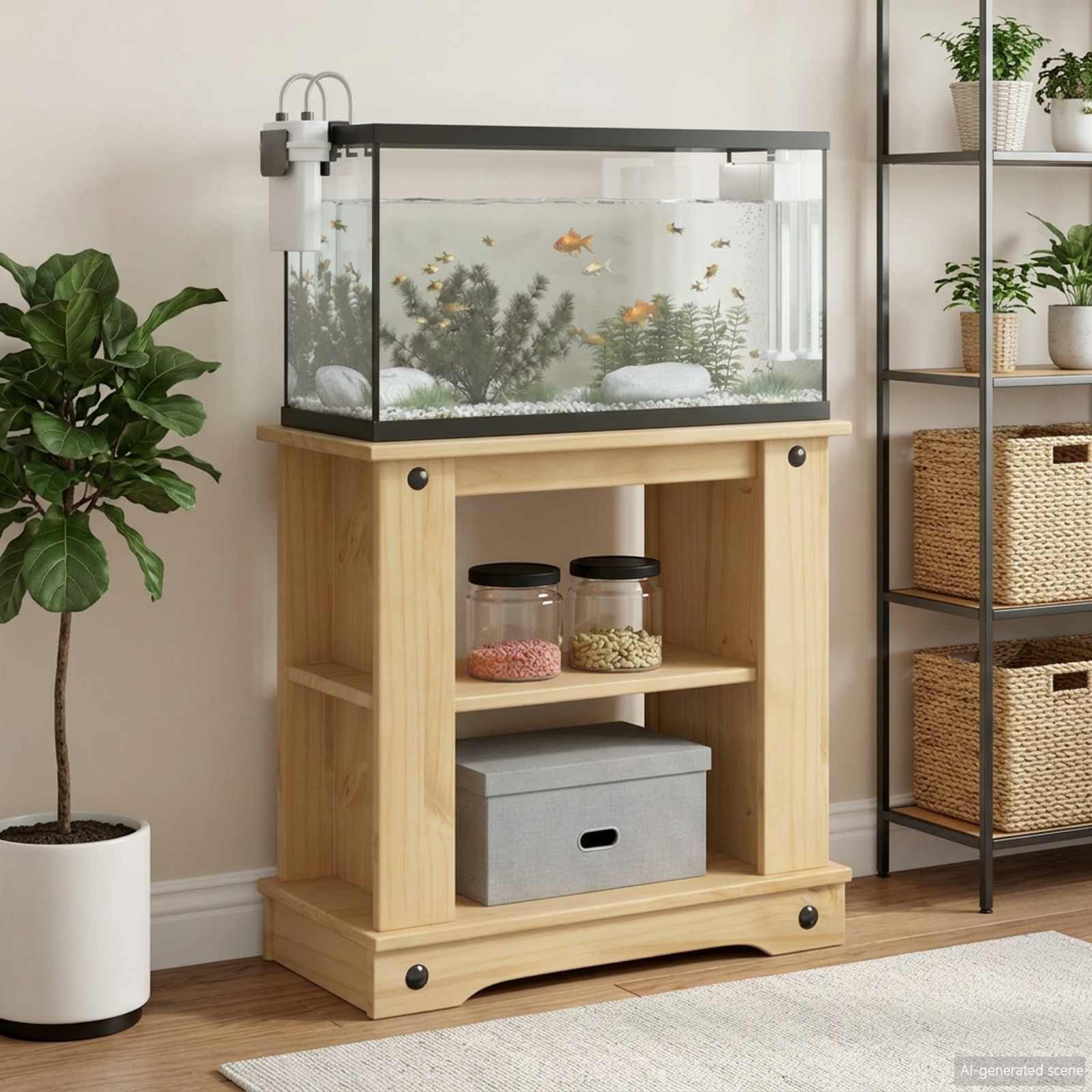 Aquariumständer CORONA Braun 60 x 30 x 60 cm 150 kg