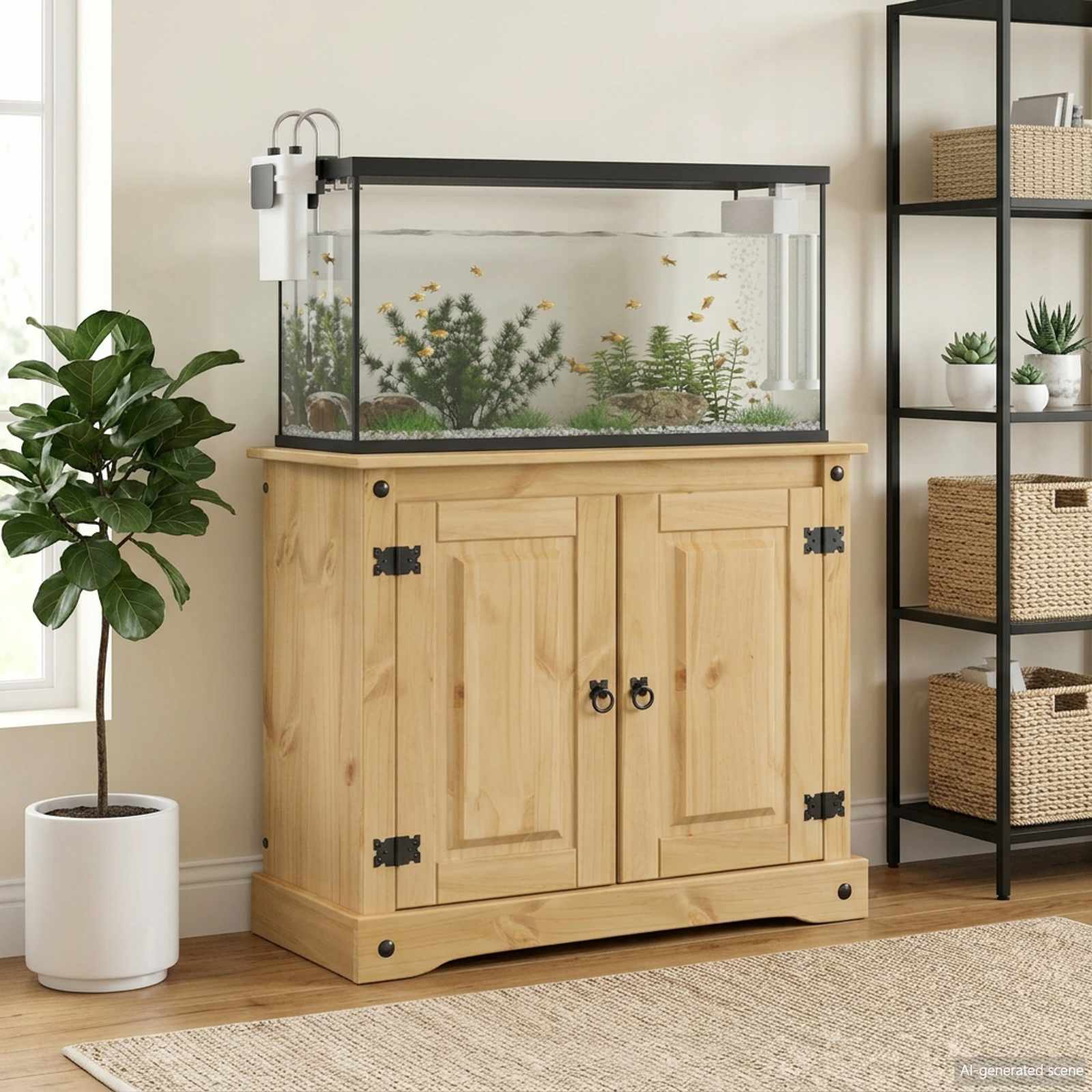 Aquariumständer CORONA Braun 81,5 x 37 x 73 cm 250 kg