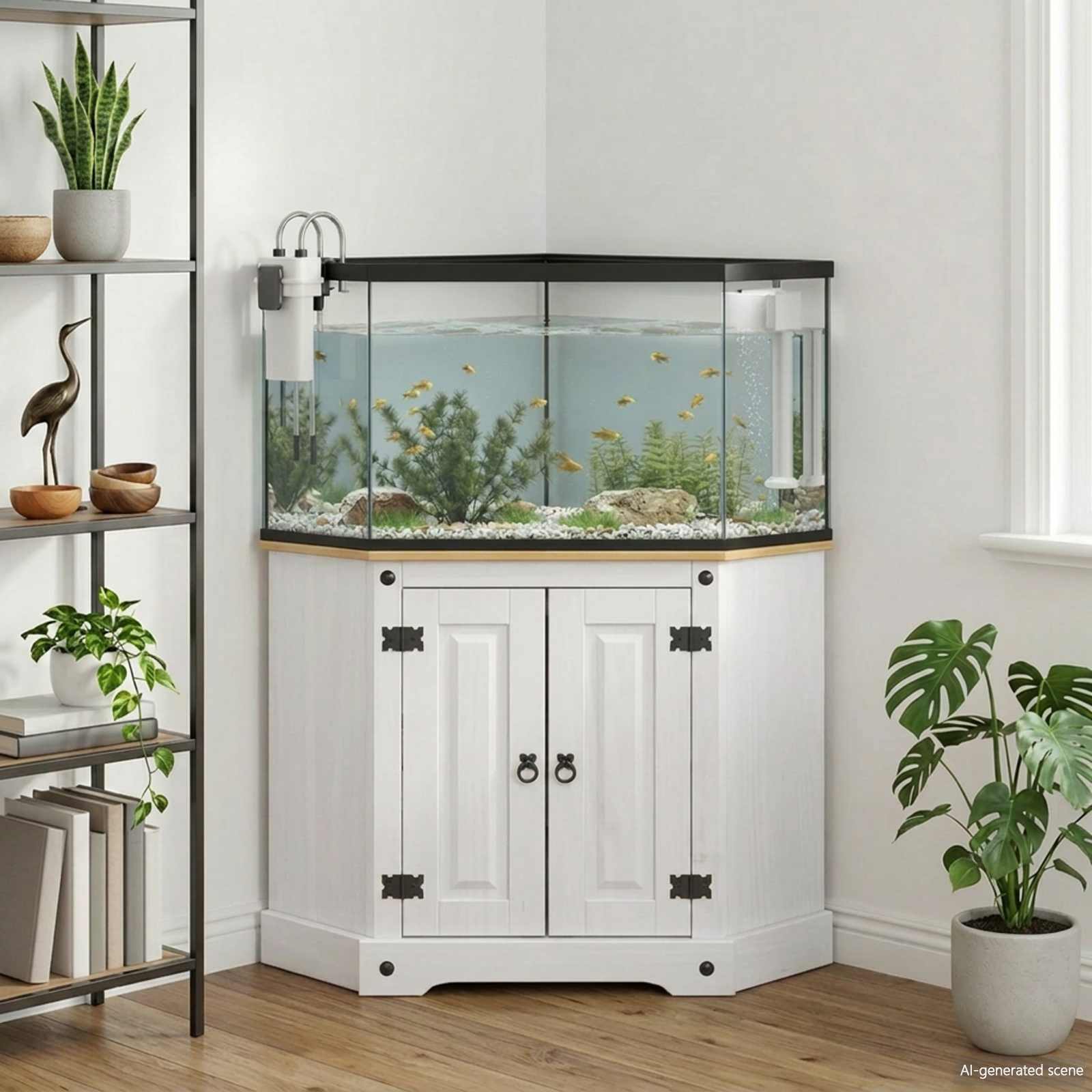 Aquariumständer CORONA Weiß 70 x 70 x 73 cm 300 kg