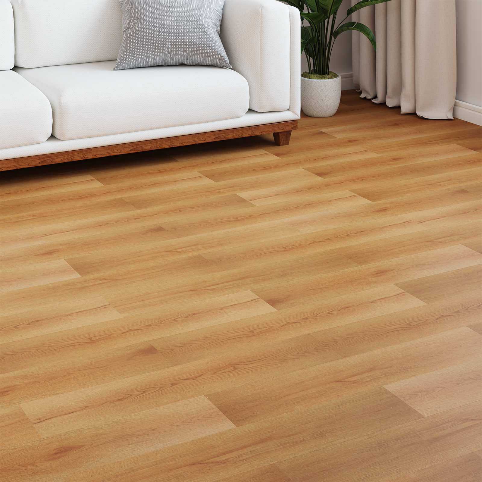 Laminatboden Hellbeige 101 x 20 x 0,8 cm 15 stk. Holzwerkstoff