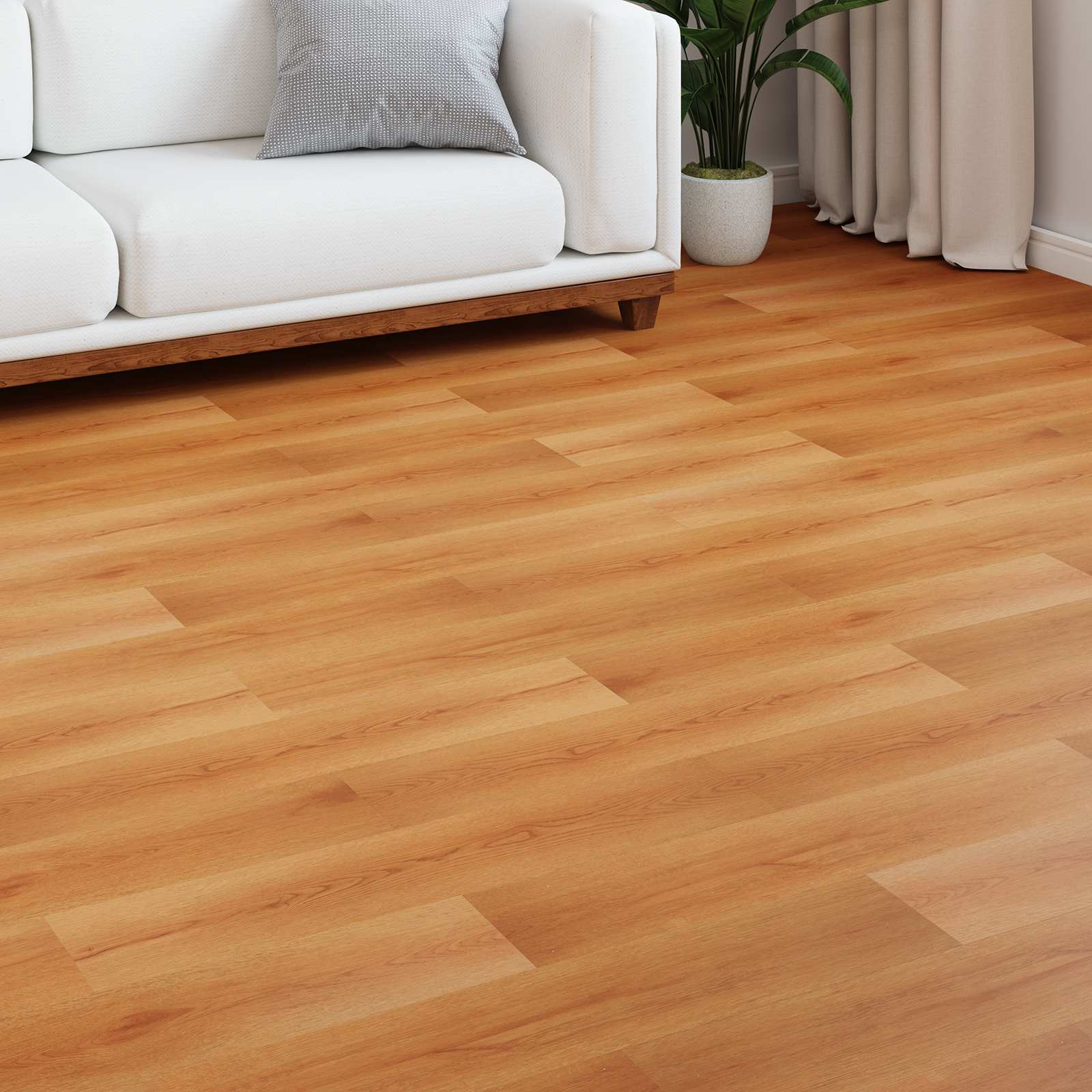 Laminatboden Beige 101 x 20 x 0,8 cm 15 stk. Holzwerkstoff
