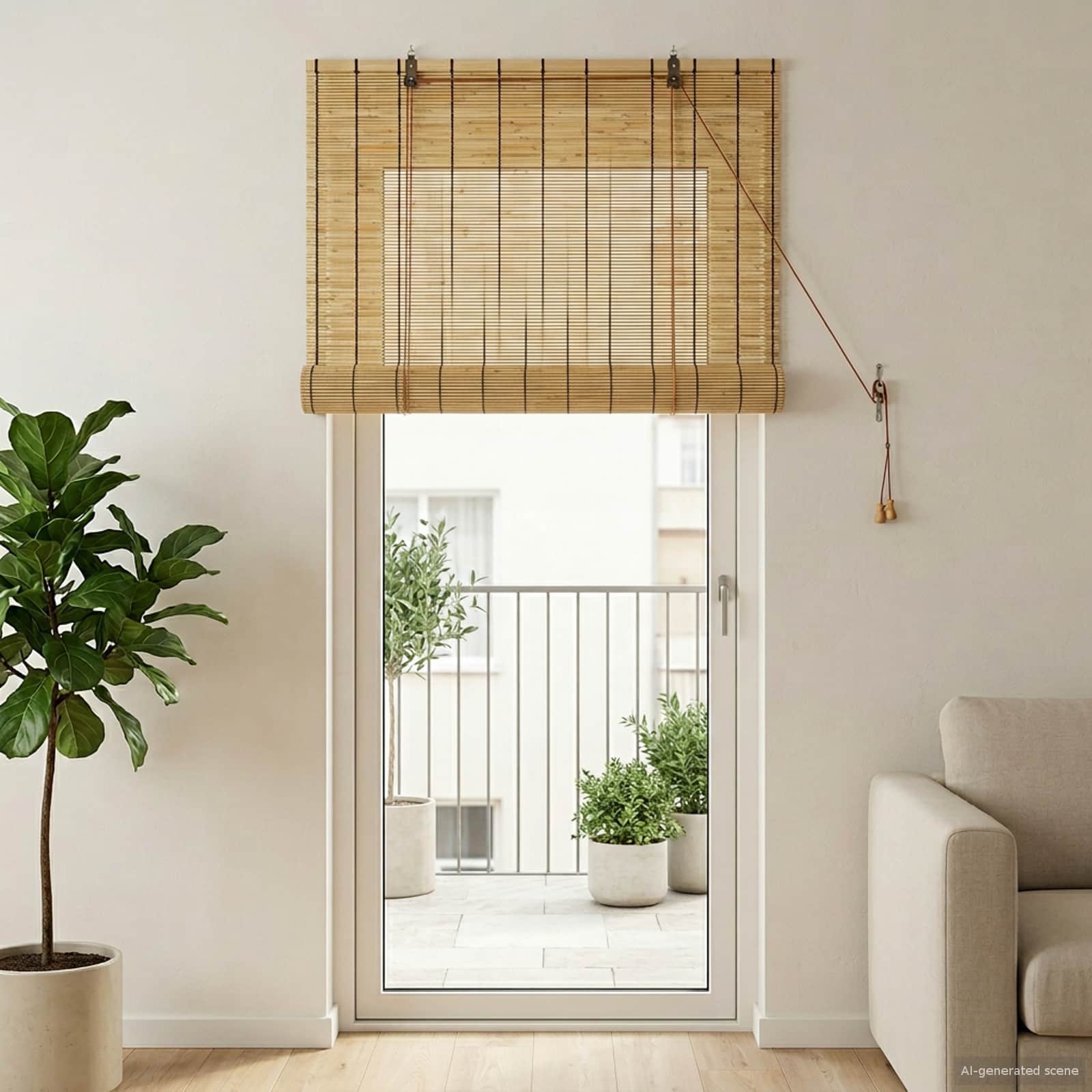 Rollo Natur 60 x 220 cm Schilf