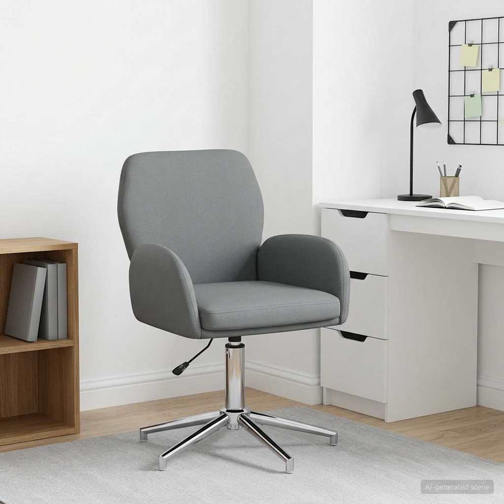 Drehstuhl 54 x 58 x 90 cm Dunkelgrau Stoff