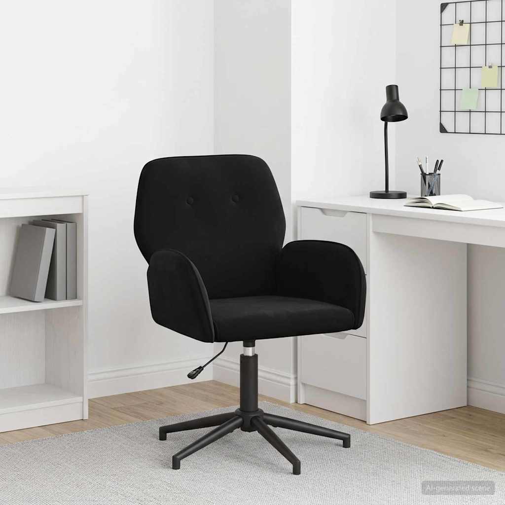 Drehstuhl 54 x 55 x 90 cm Schwarz Samt