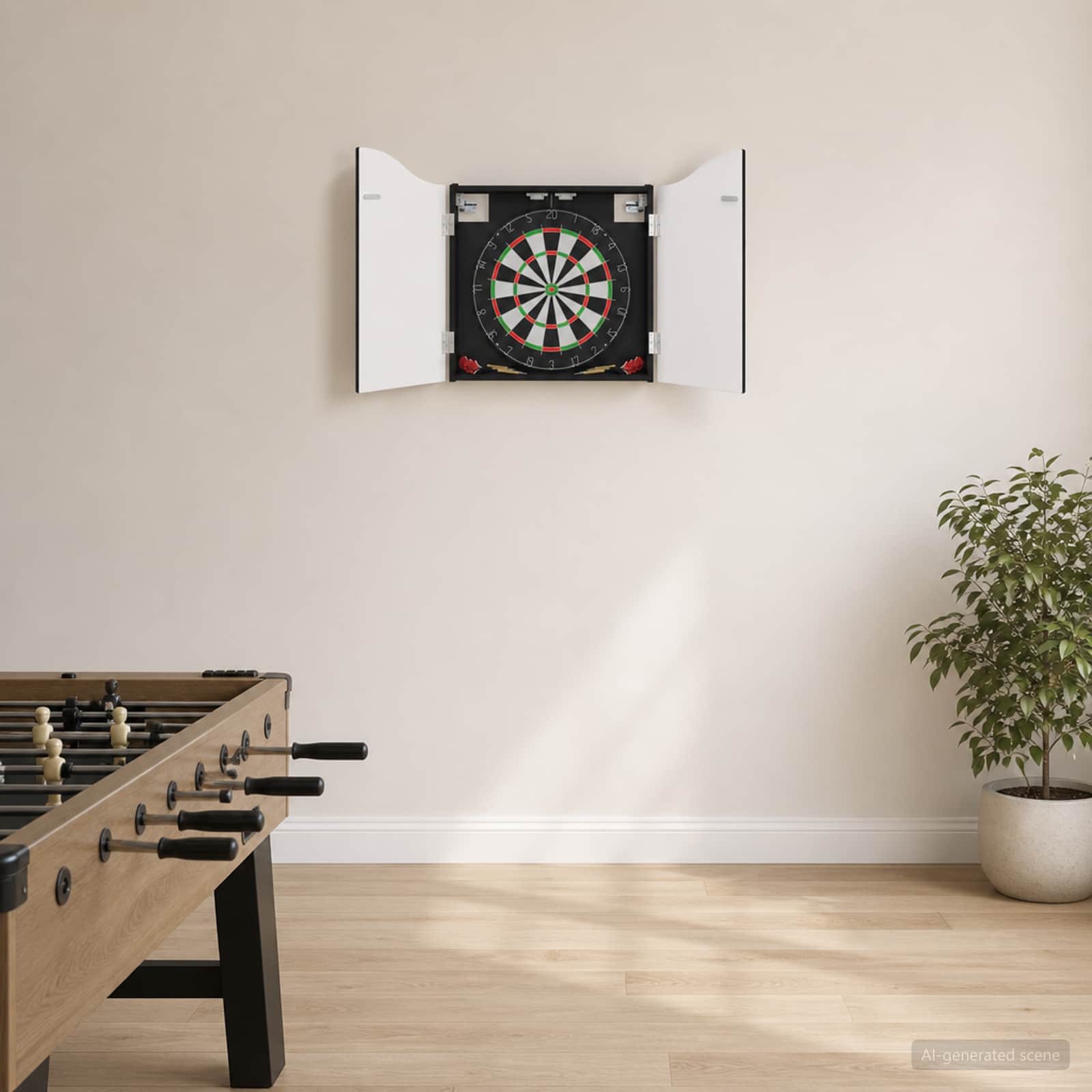Dartboard Schrank Schwarz 56 x 12 x 63 cm Holzwerkstoff