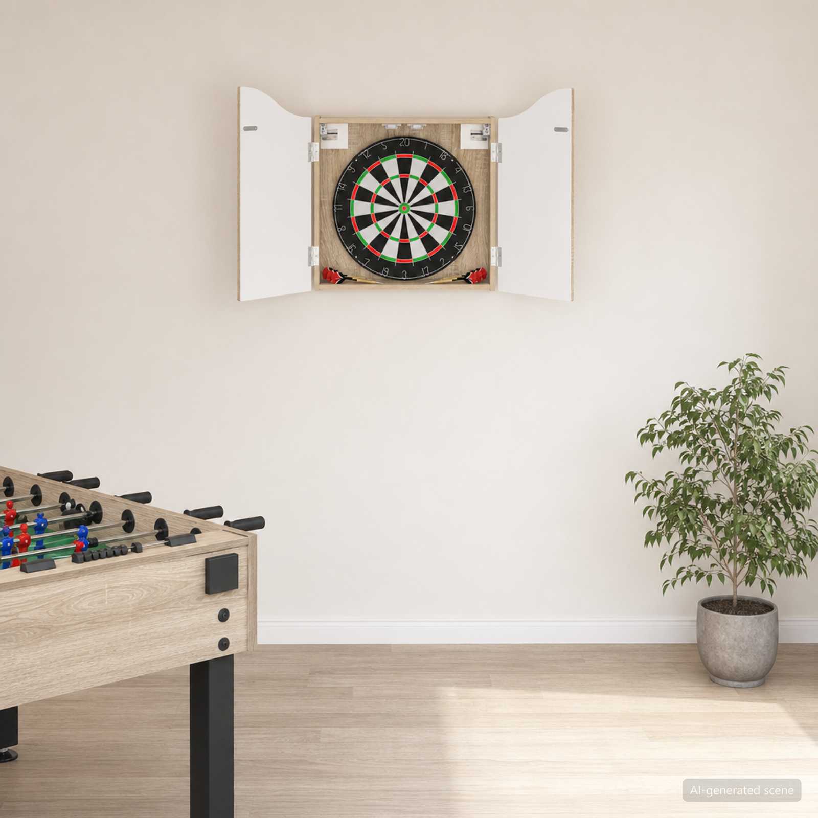 Dartboard Schrank Sonoma-Eiche 56 x 12 x 63 cm Holzwerkstoff