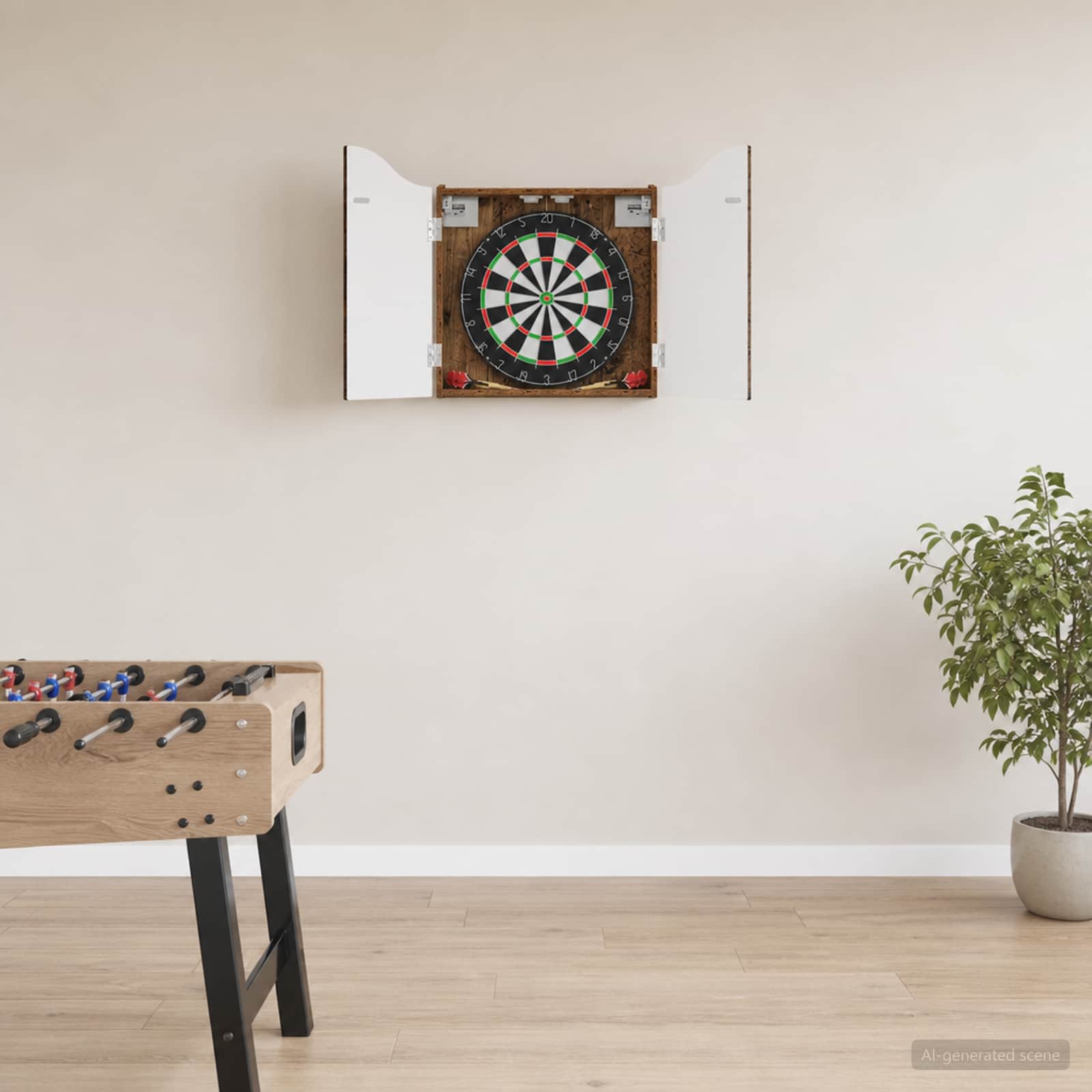 Dartboard Schrank Altholz 56 x 12 x 63 cm Holzwerkstoff