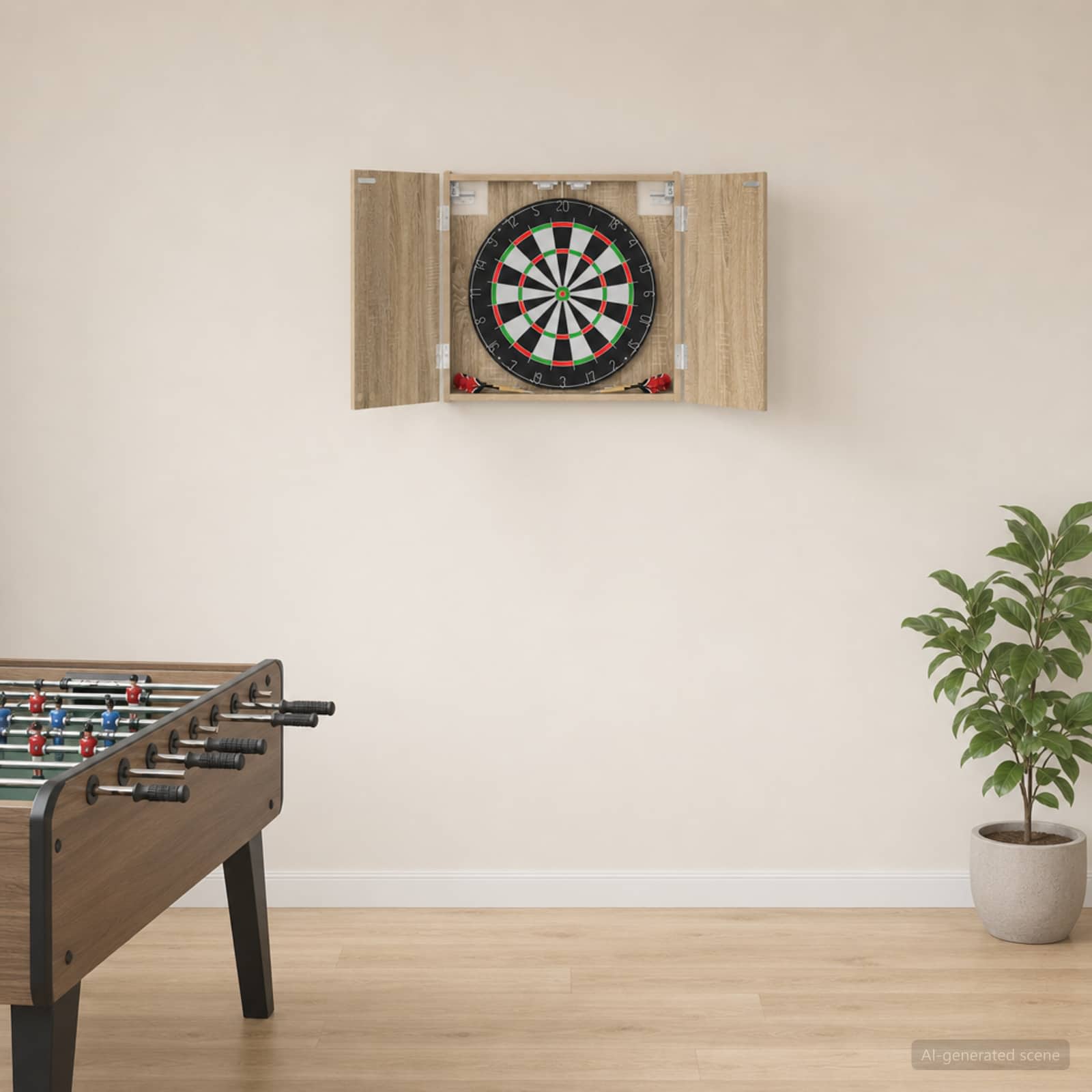Dartboard Schrank Sonoma-Eiche 56 x 12 x 53,5 cm Holzwerkstoff