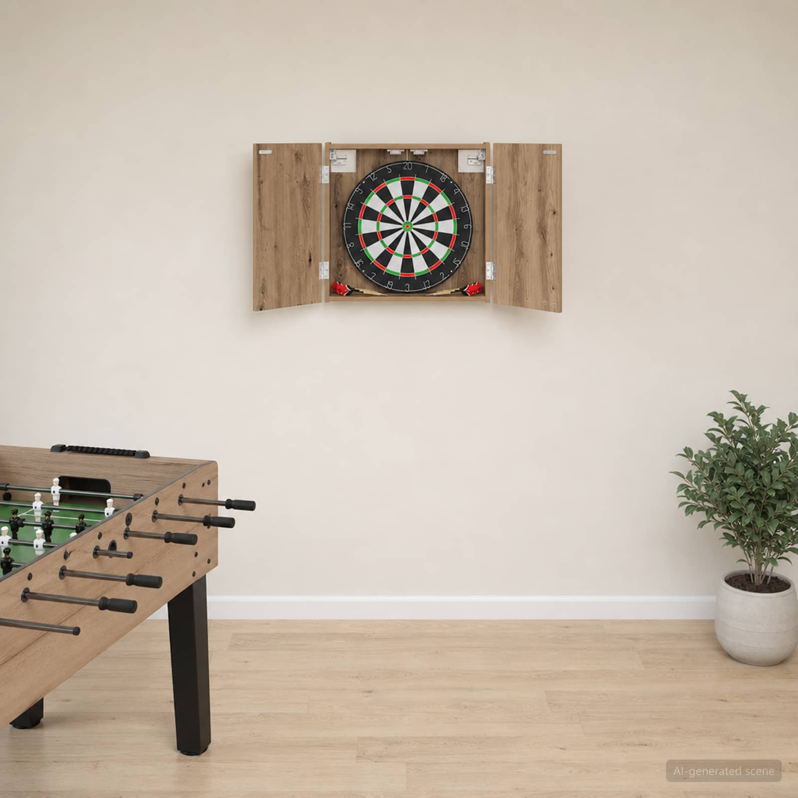 Dartboard Schrank Artisan-Eiche 56 x 12 x 53,5 cm Holzwerkstoff