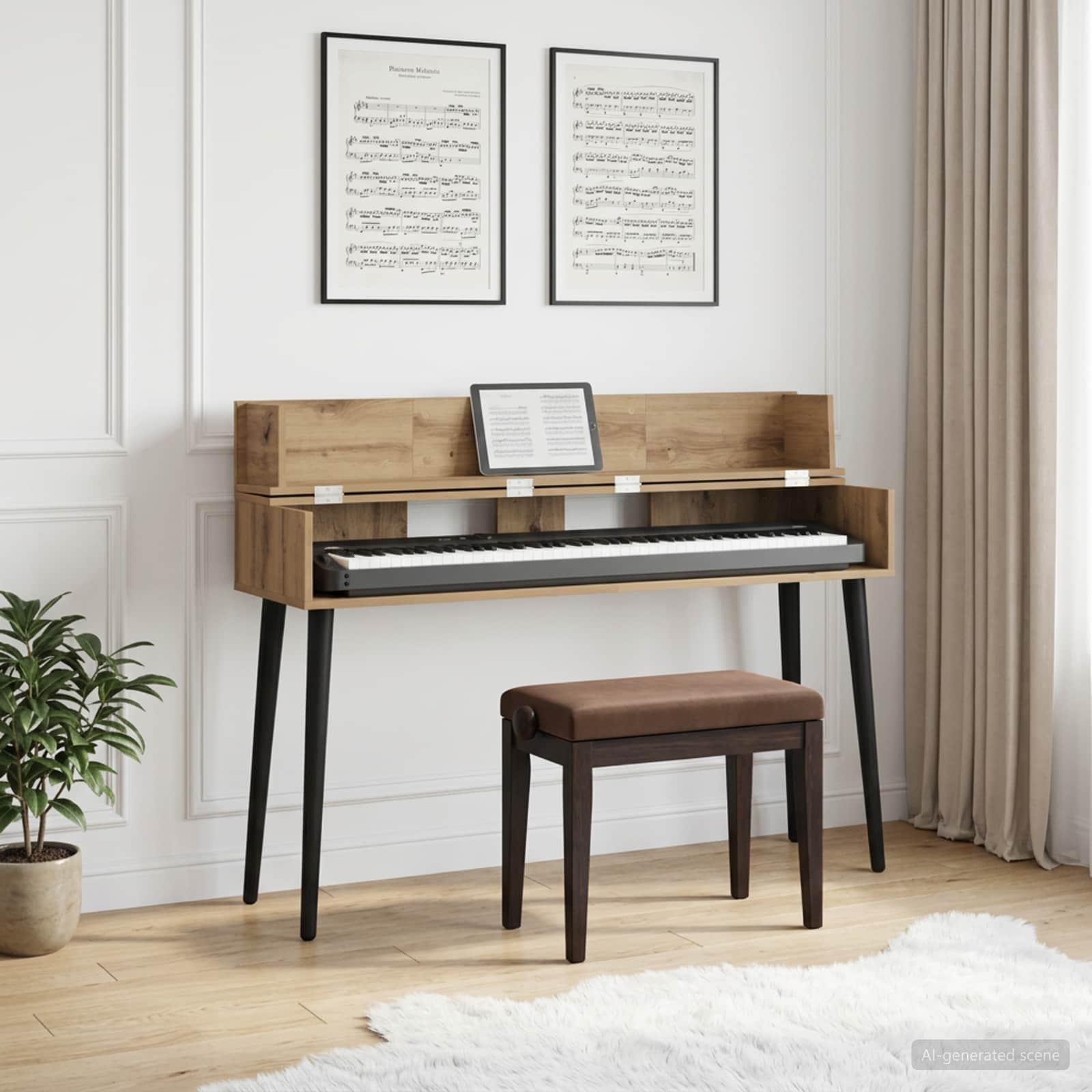 Studiotisch Artisan-Eiche 110 x 40 x 19,5 cm Holzwerkstoff
