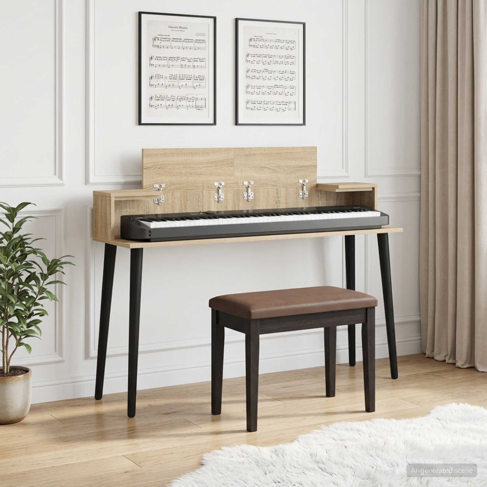 Studiotisch Sonoma-Eiche 130 x 36 x 19,5 cm Holzwerkstoff