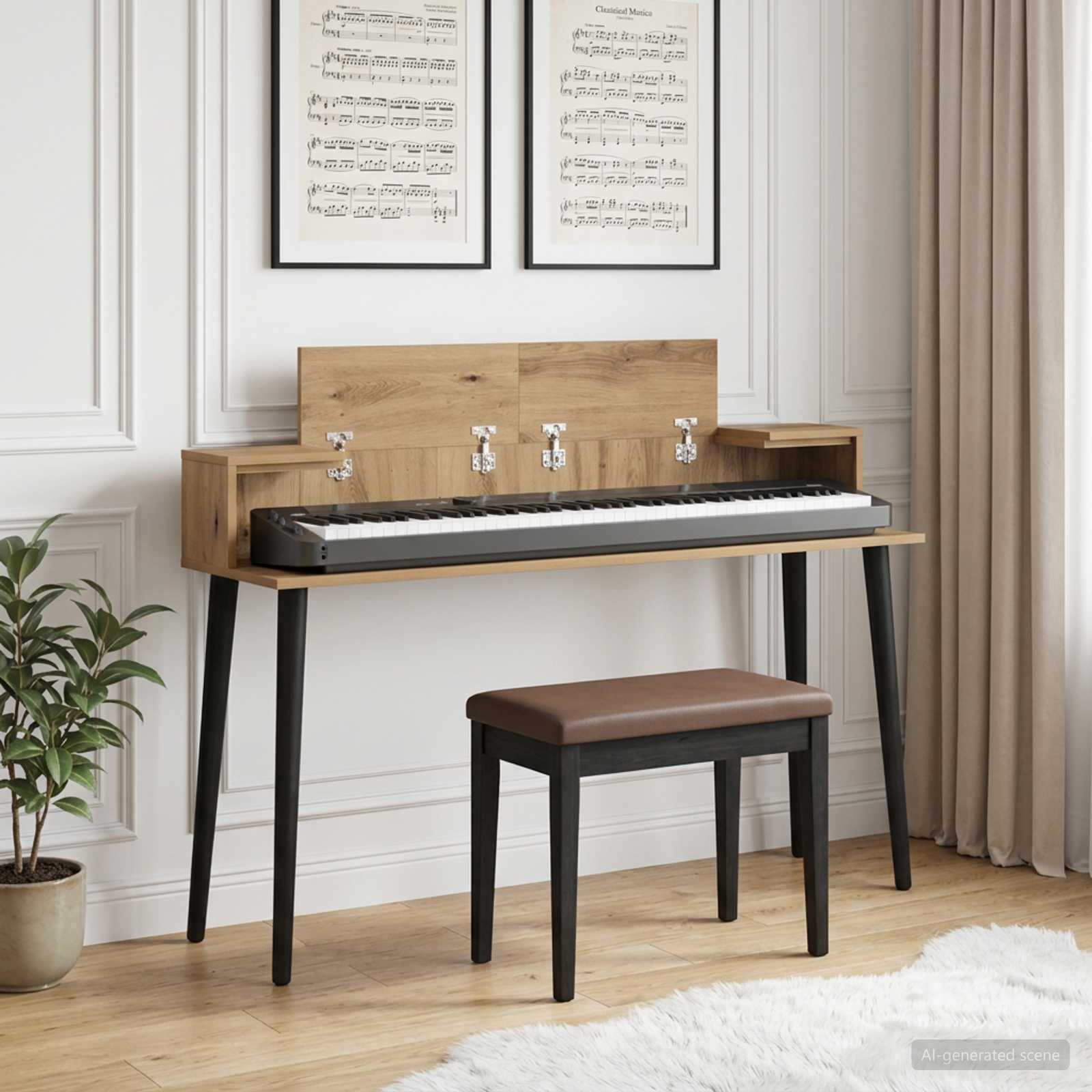 Studiotisch Artisan-Eiche 130 x 36 x 19,5 cm Holzwerkstoff