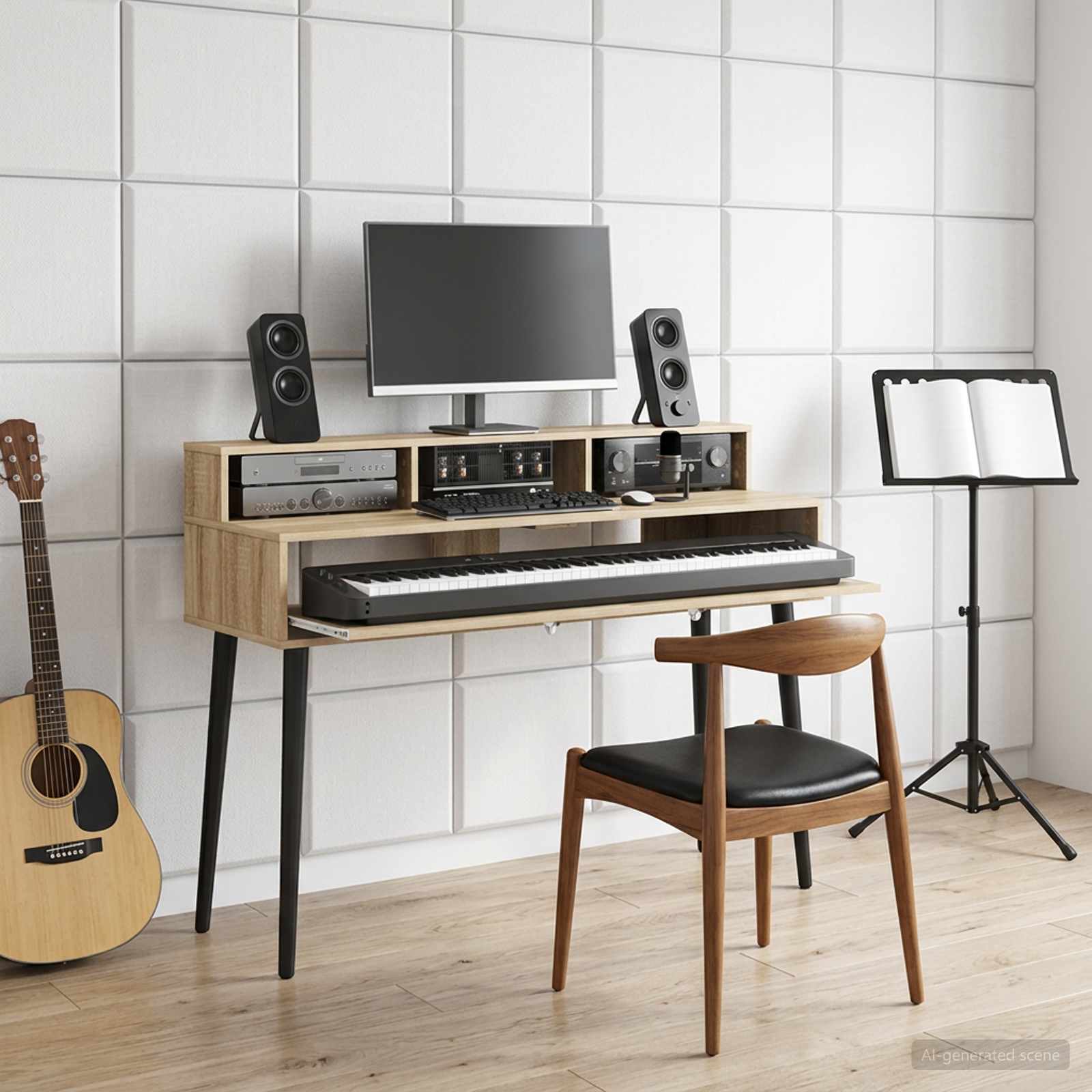 Studiotisch Sonoma-Eiche 152 x 42,5 x 36 cm Holzwerkstoff