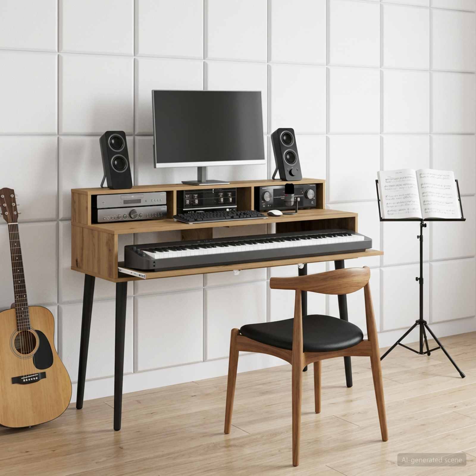 Studiotisch Artisan-Eiche 152 x 42,5 x 36 cm Holzwerkstoff