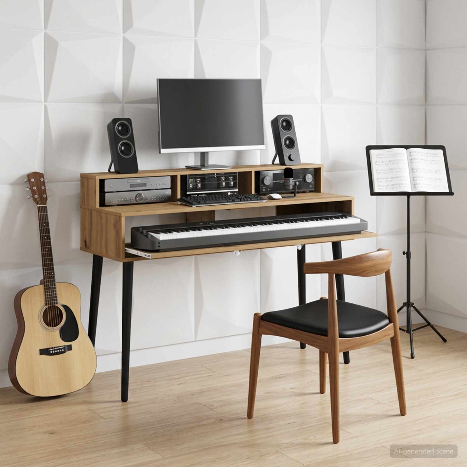 Studiotisch Artisan-Eiche 130 x 42,5 x 36 cm Holzwerkstoff