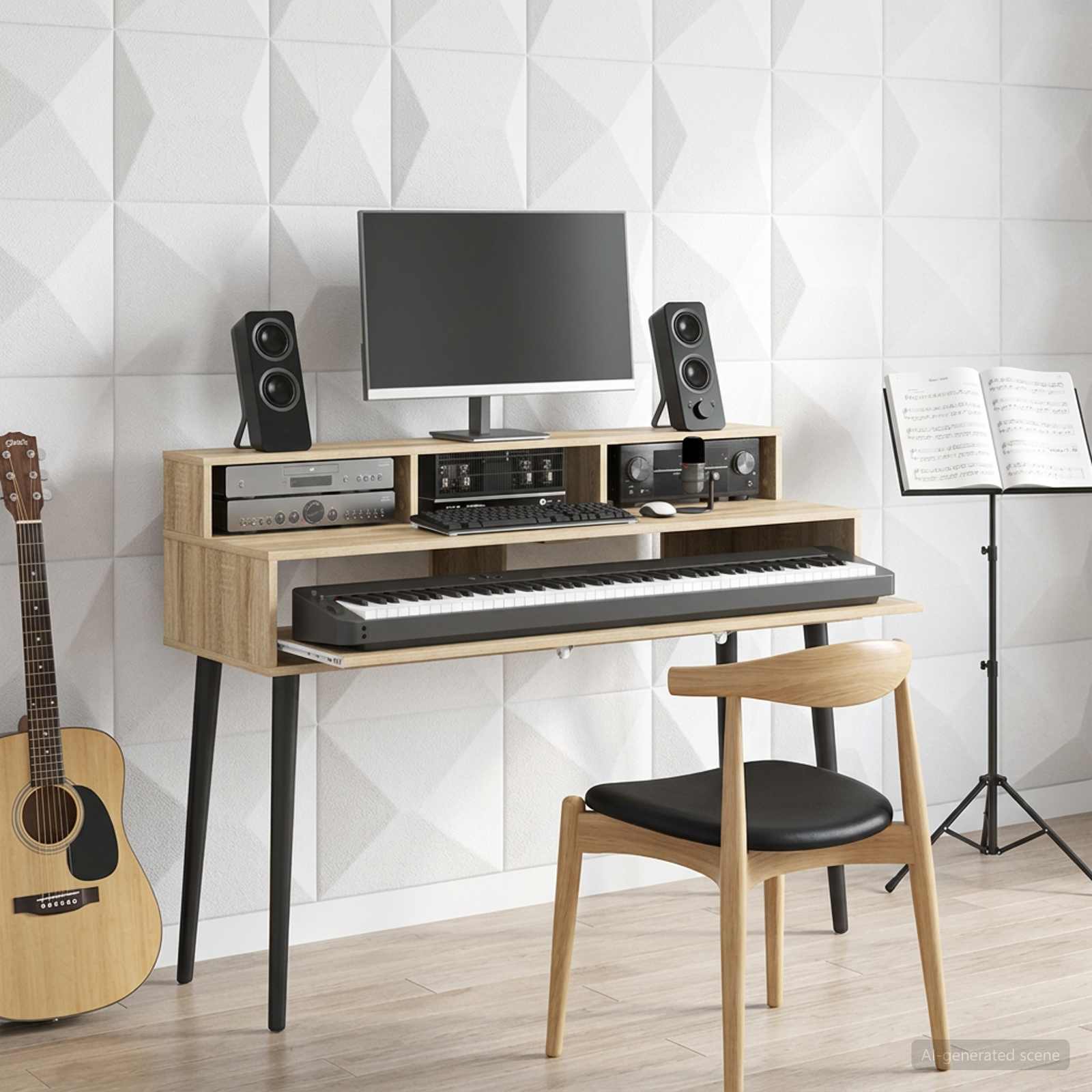 Studiotisch Sonoma-Eiche 110 x 42,5 x 36 cm Holzwerkstoff