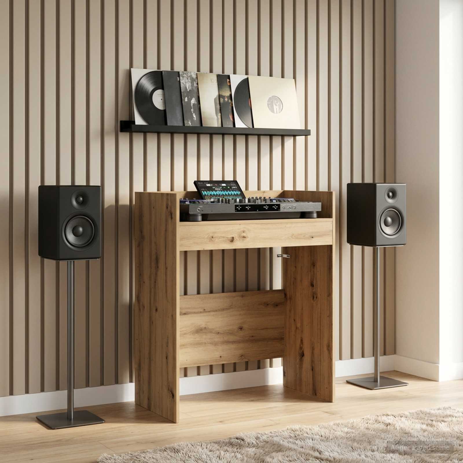 DJ Tisch Artisan-Eiche 82 x 45 x 102 cm Holzwerkstoff