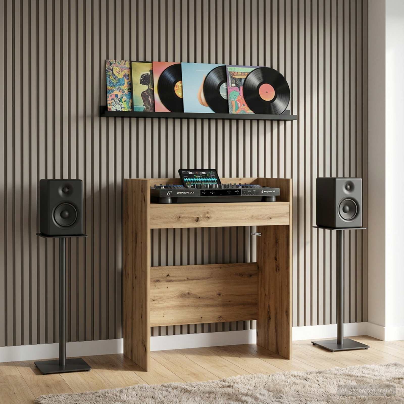 DJ Tisch Artisan-Eiche 62 x 45 x 102 cm Holzwerkstoff