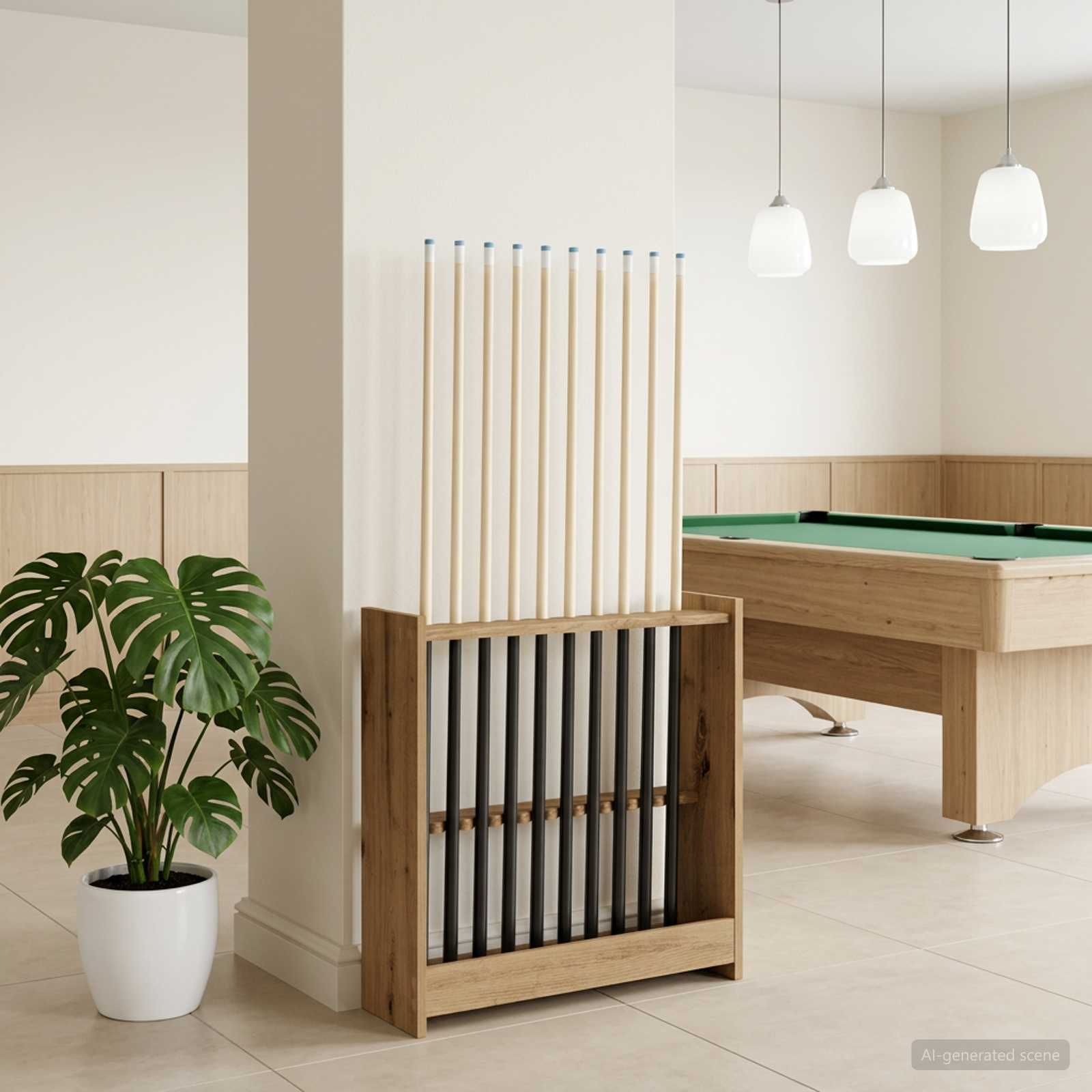 Billardqueue-Ständer Holzwerkstoff 60 x 20 x 57 cm