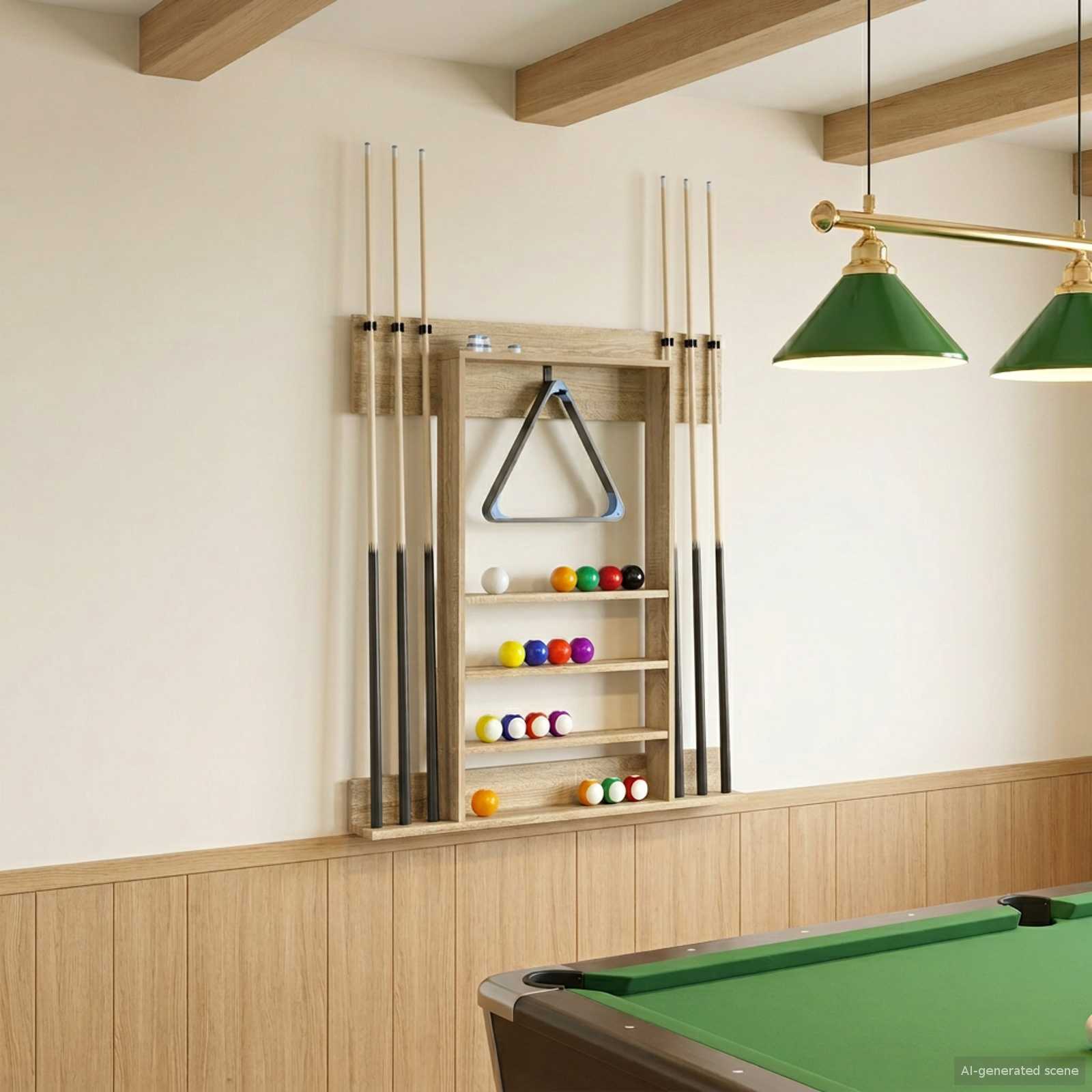 Billardqueue-Ständer Holzwerkstoff 93 x 12 x 103 cm Sonoma