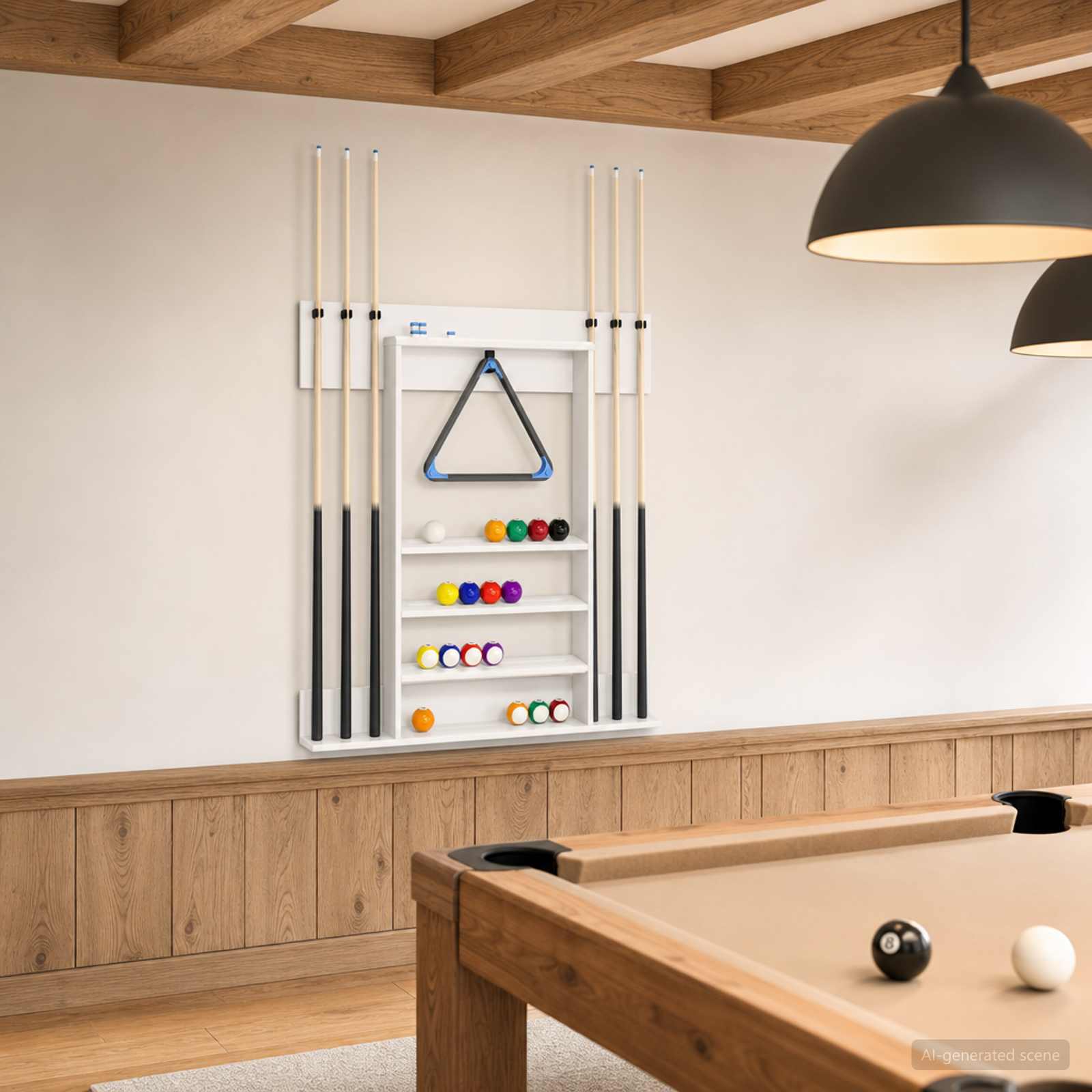 Billardqueue-Ständer Holzwerkstoff 93 x 12 x 103 cm
