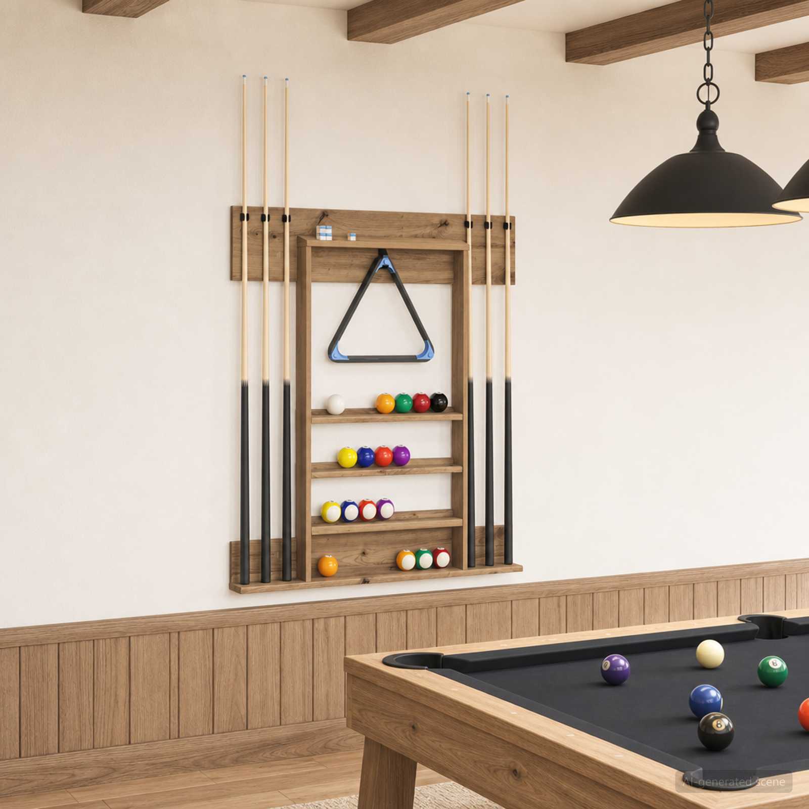 Billardqueue-Ständer Holzwerkstoff 93 x 12 x 103 cm