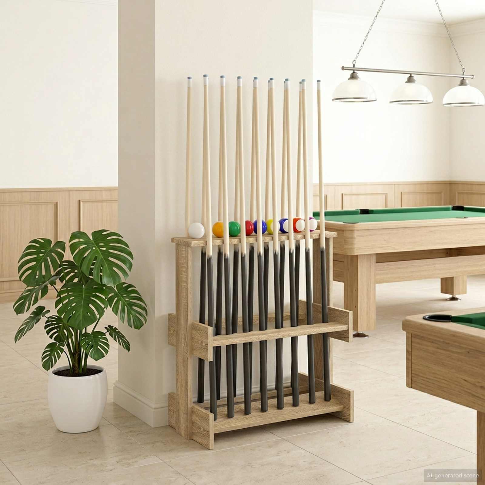 Billardqueue-Ständer Holzwerkstoff 60 x 35 x 60 cm Sonoma