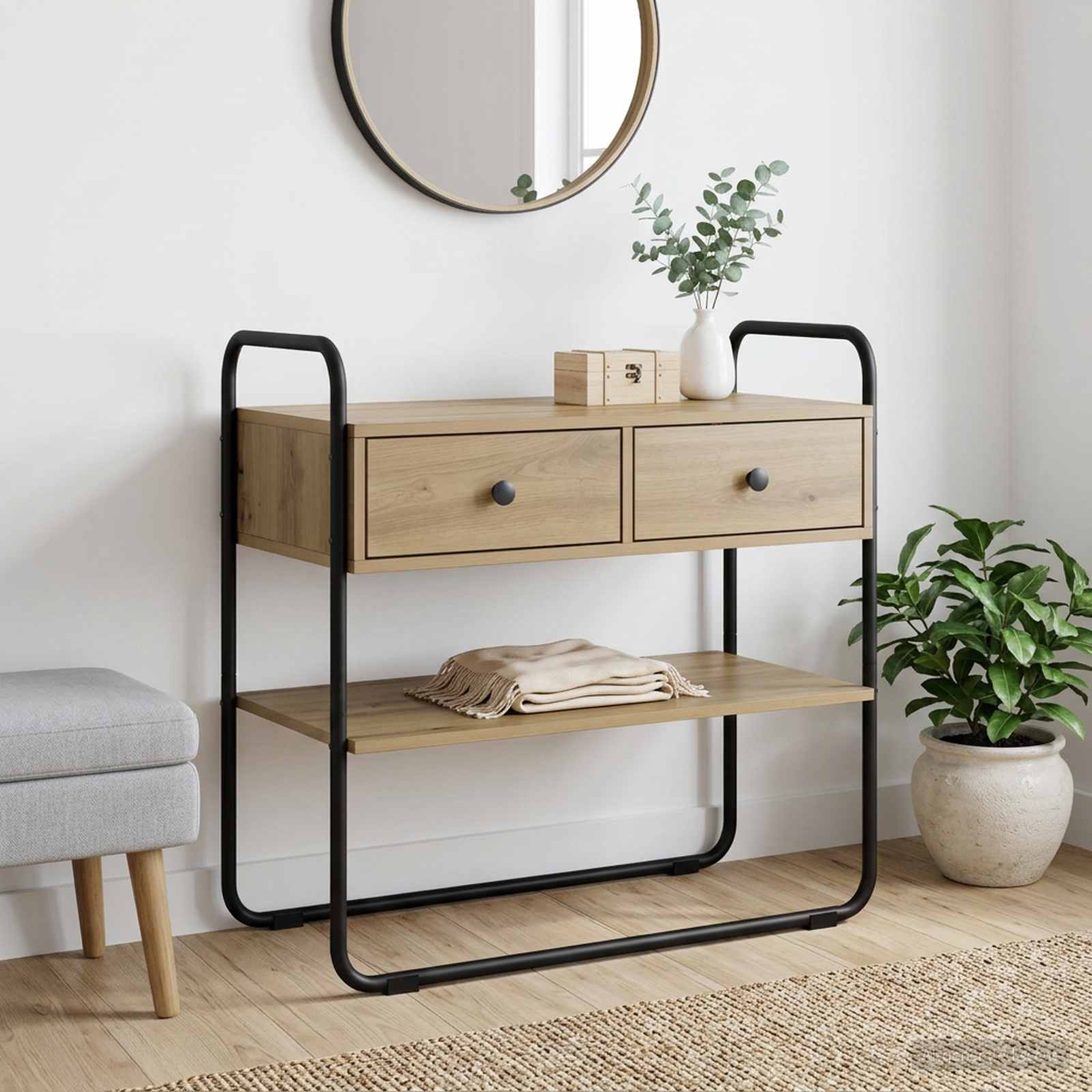 Konsolentisch Artisan-Eiche 80 x 40 x 75 cm Holzwerkstoff