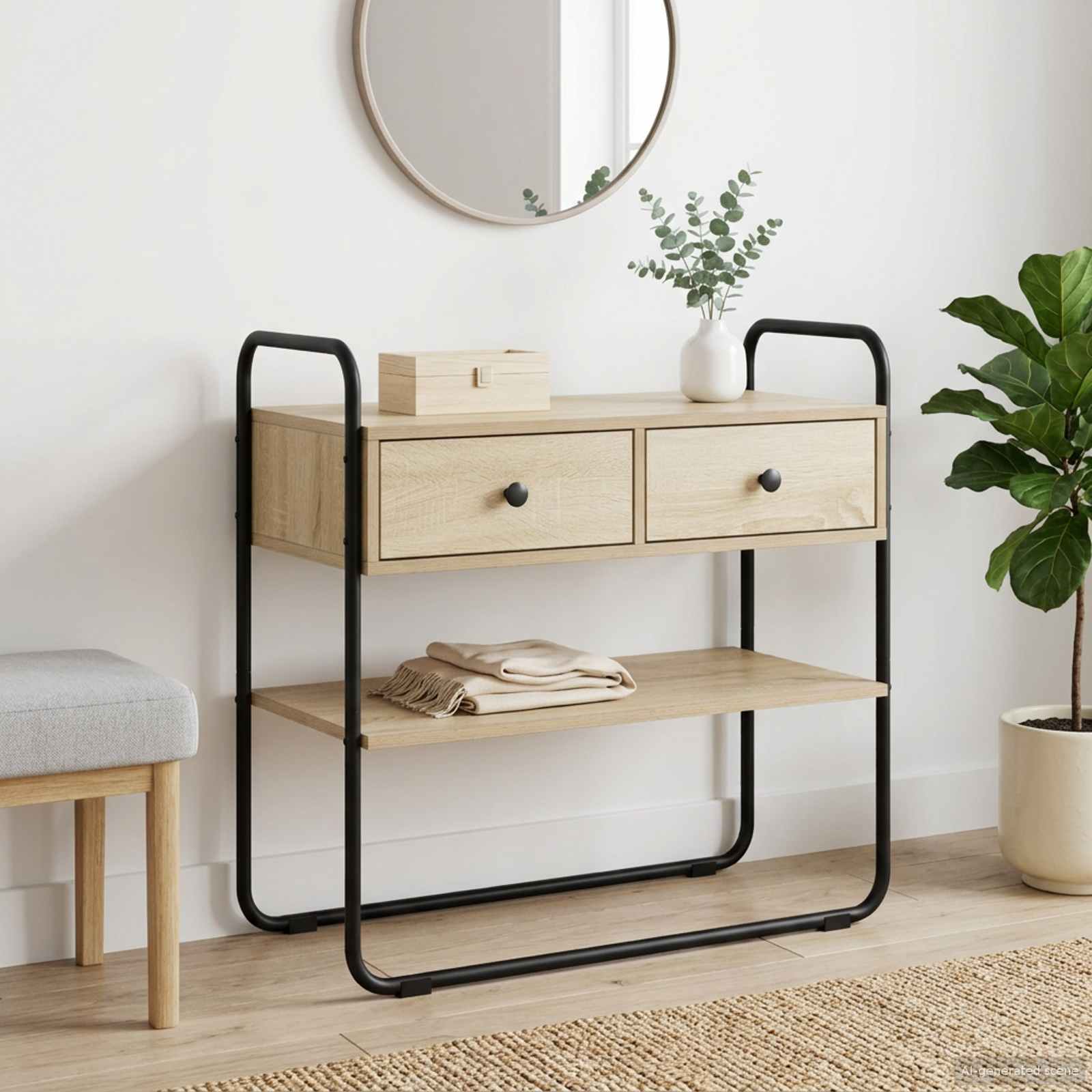 Konsolentisch Sonoma-Eiche 100 x 40 x 75 cm Holzwerkstoff
