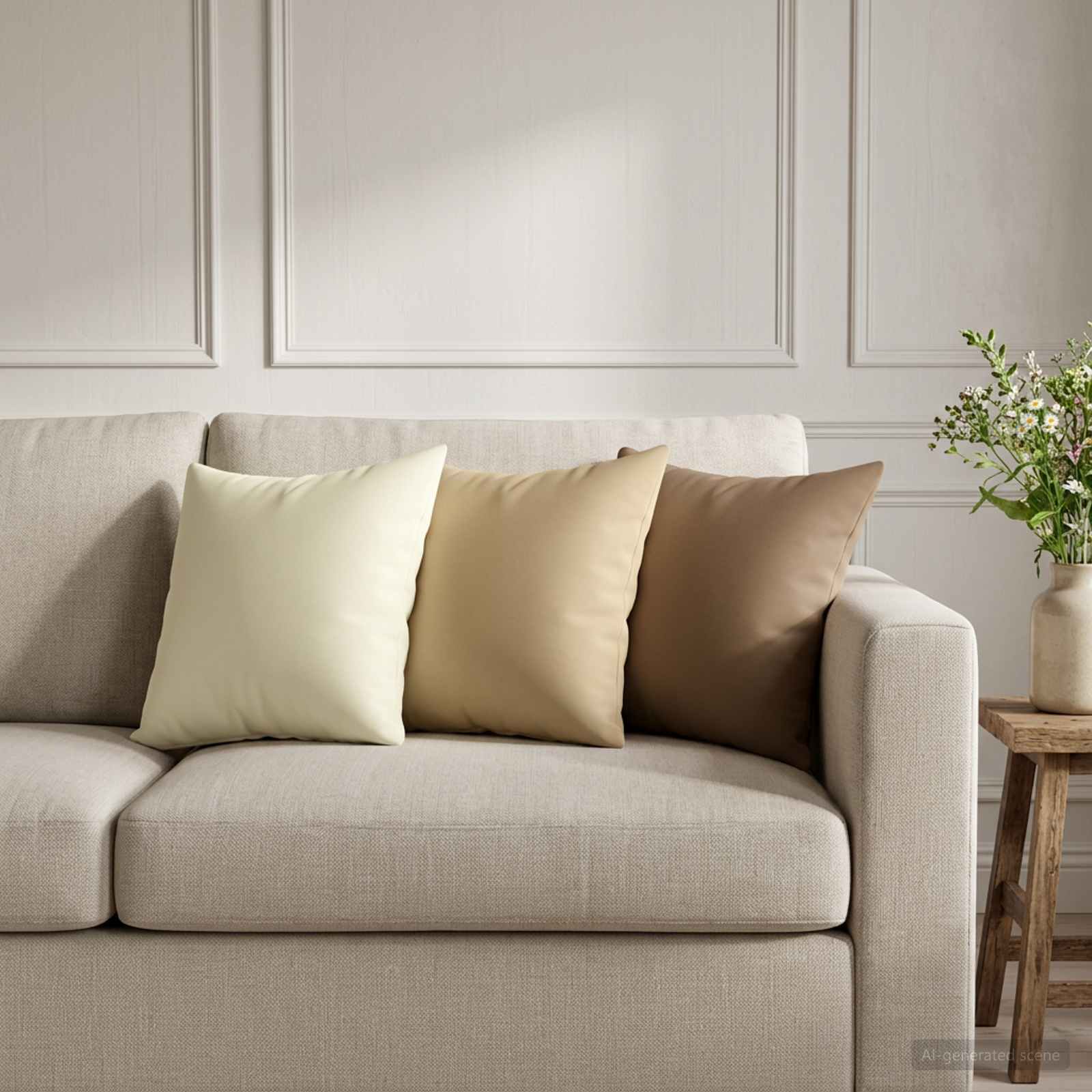 Kissenbezug 6 pcs HEERLEN Beige 40 x 40 cm Polyester