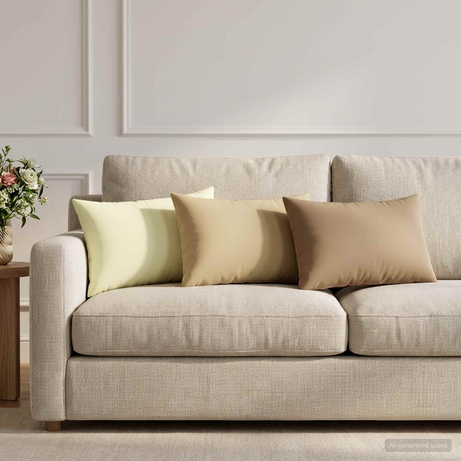 Kissenbezug 2 pcs HEERLEN Creme 30 x 50 cm Polyester