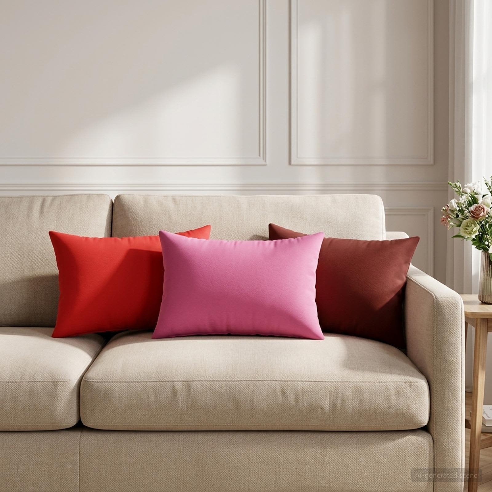 Kissenbezug 2 pcs HEERLEN Rot 30 x 50 cm Polyester