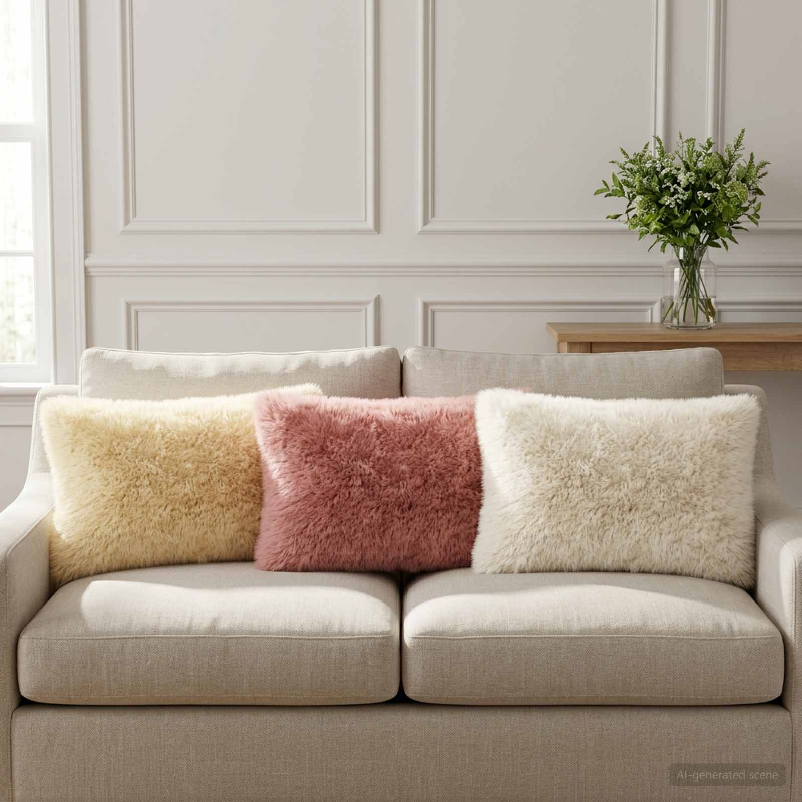 Kissenbezug 6 pcs HEERLEN Creme 30 x 50 cm PV Fleece