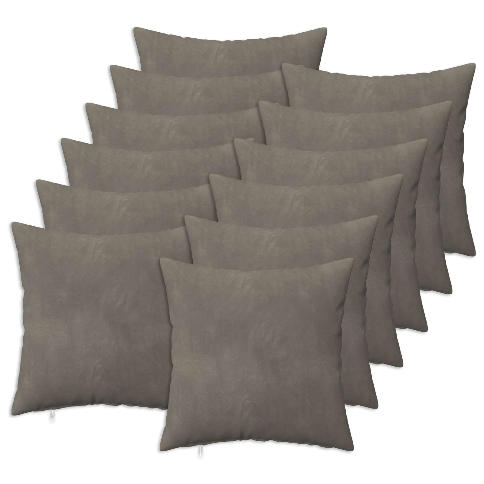 Kissenbezug 12 pcs HEERLEN Hellgrau 40 x 40 cm Samt