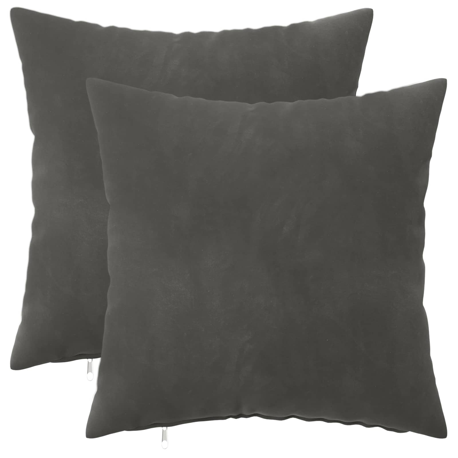 Kissenbezug 2 pcs HEERLEN Dunkelgrau 40 x 40 cm Samt