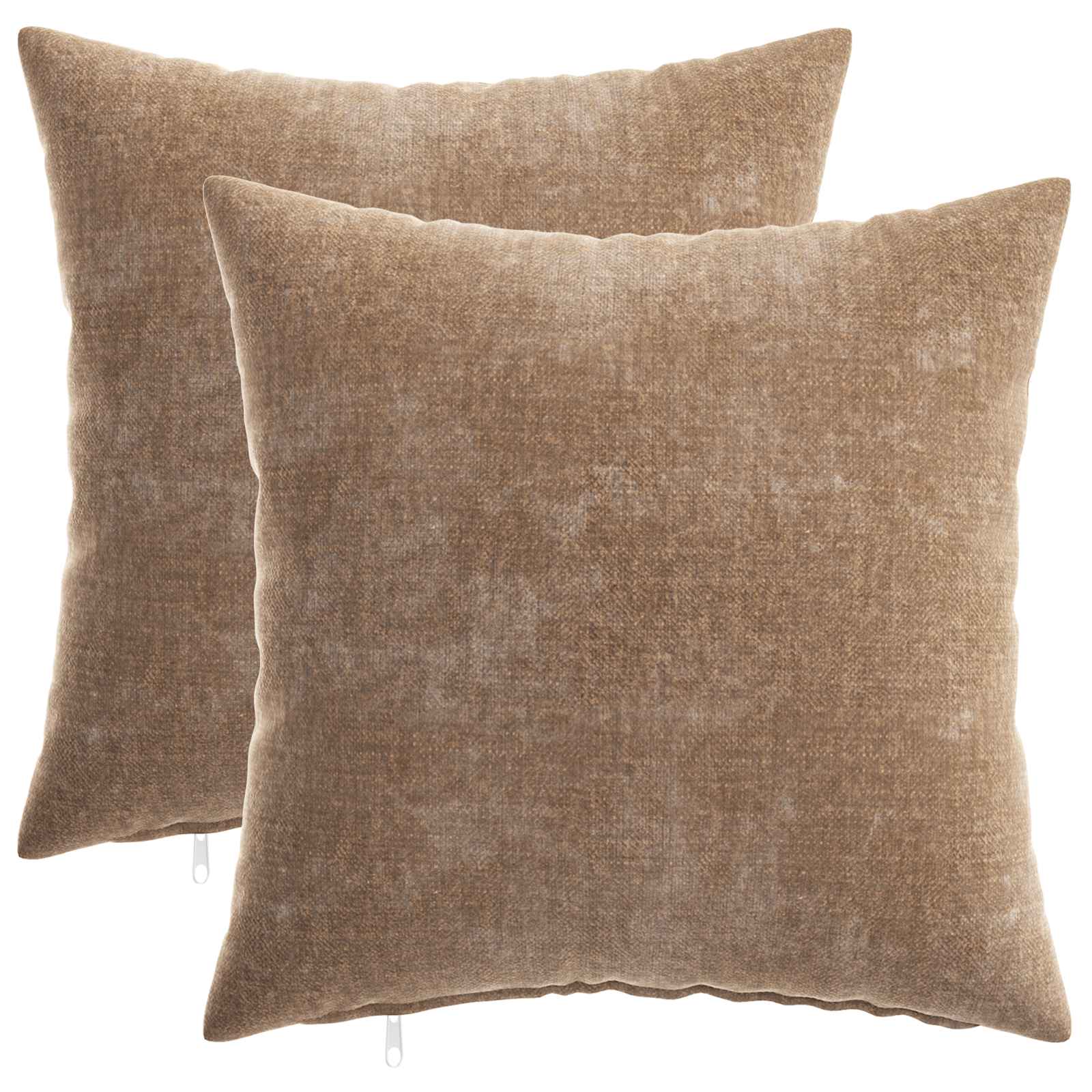 Kissenbezug 2 stk. HEERLEN Braun 40 x 40 cm Chenille-Stoff