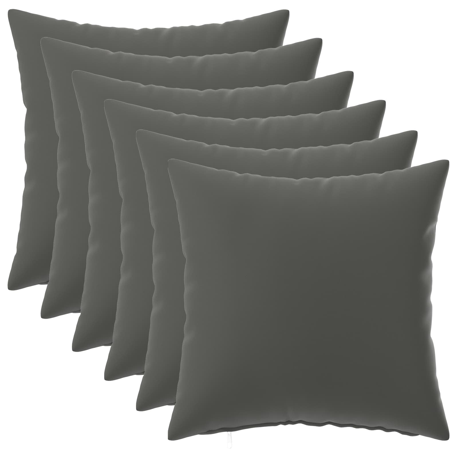 Kissenbezug 6 pcs HEERLEN Anthrazit 40 x 40 cm Polyester