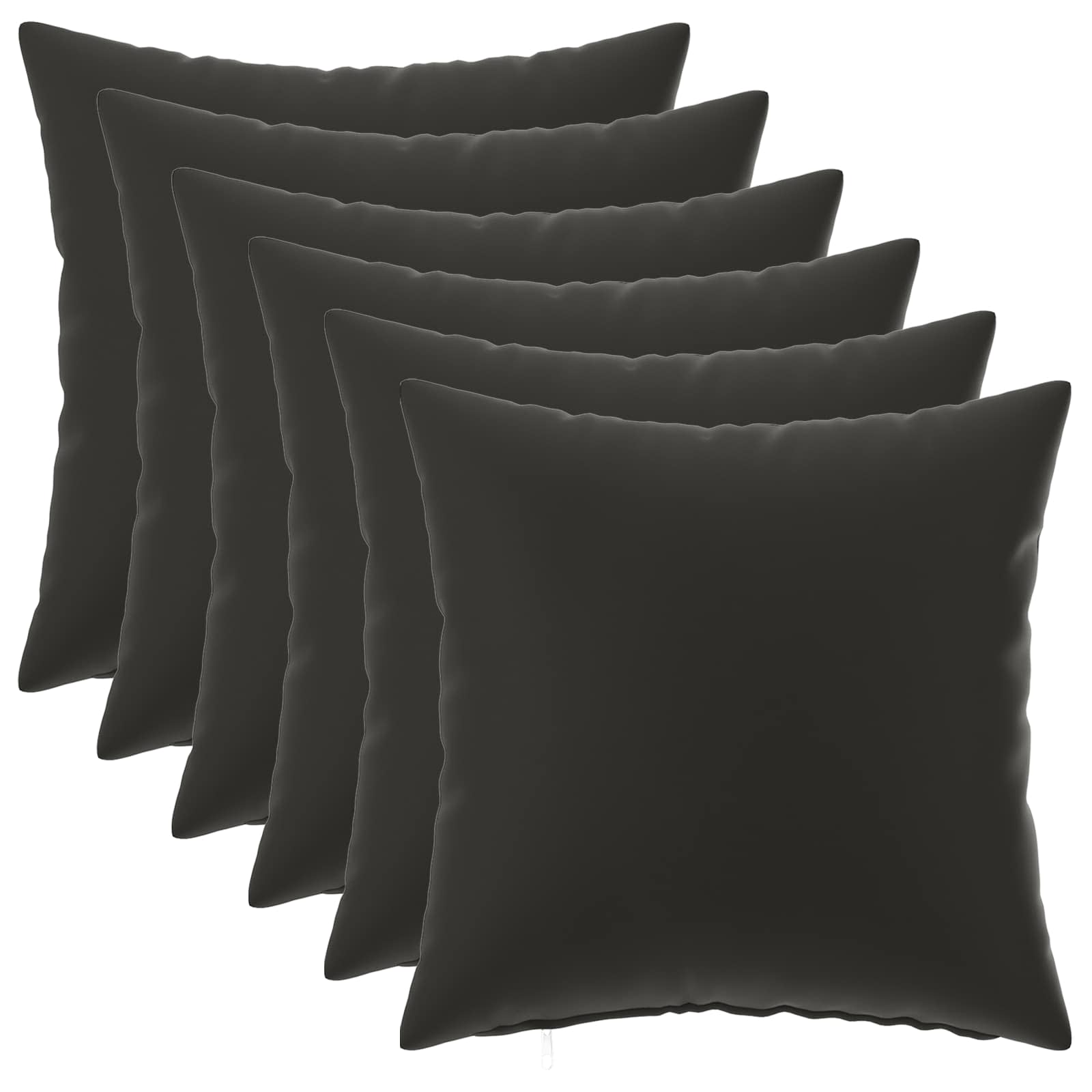 Kissenbezug 6 pcs HEERLEN Schwarz 40 x 40 cm Polyester
