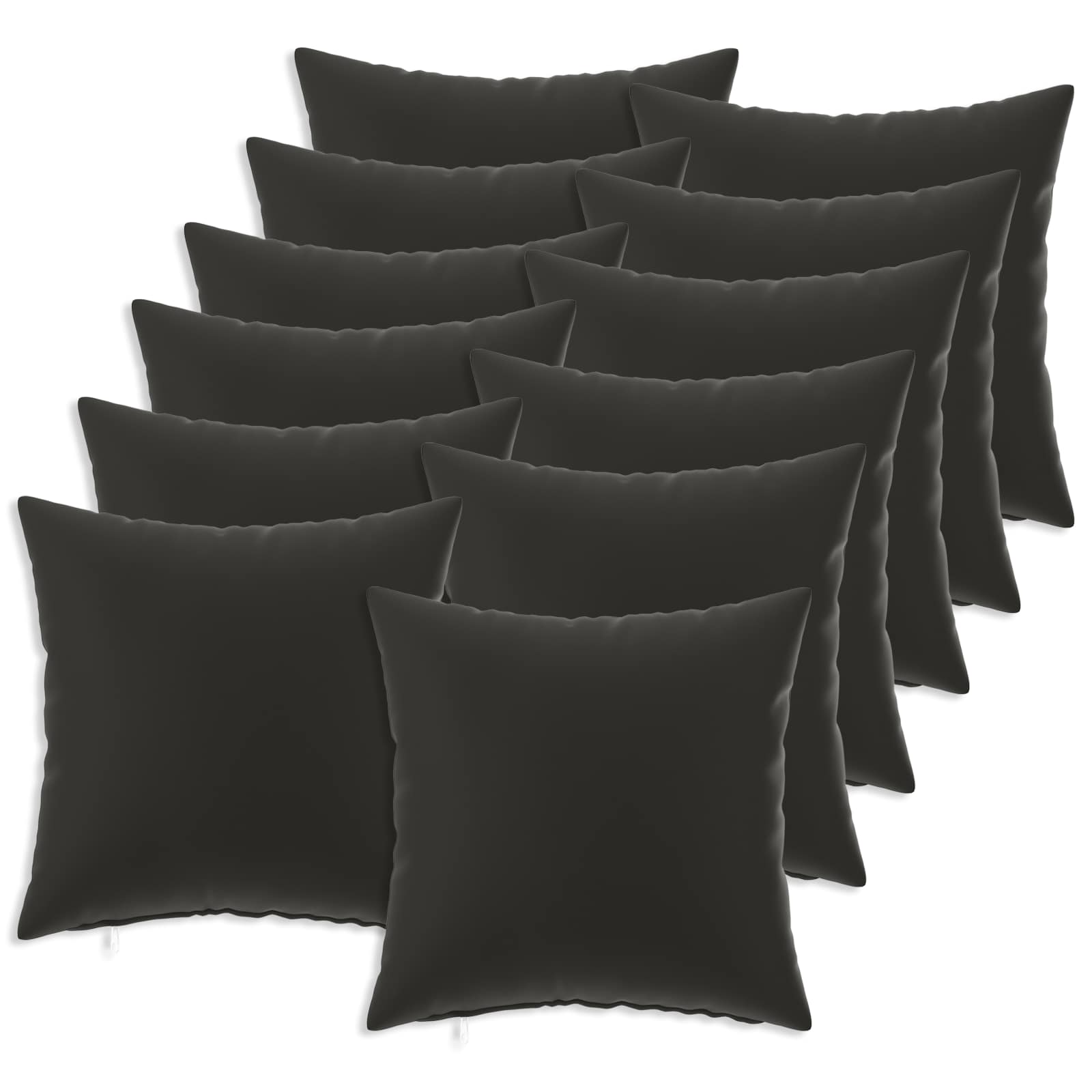 Kissenbezug 12 pcs HEERLEN Schwarz 40 x 40 cm Polyester