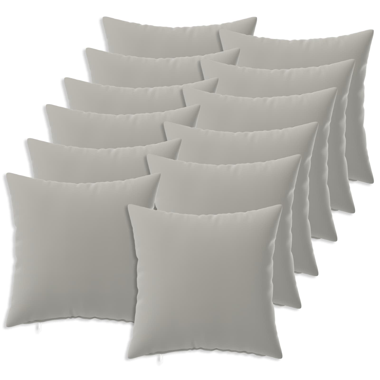 Kissenbezug 12 pcs HEERLEN Grau 40 x 40 cm Polyester