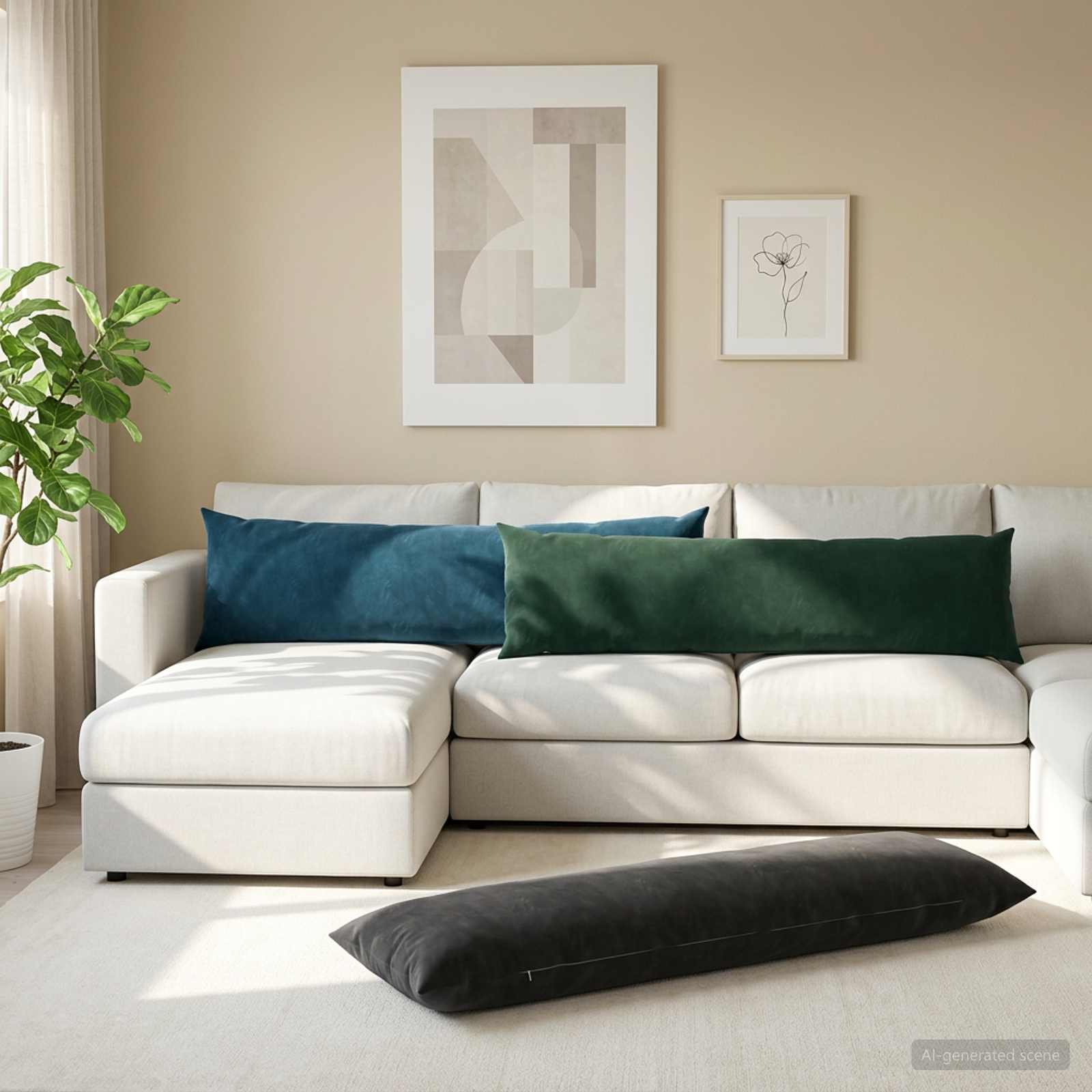 Kissenbezug HEERLEN Dunkelgrün 40 x 145 cm Samt