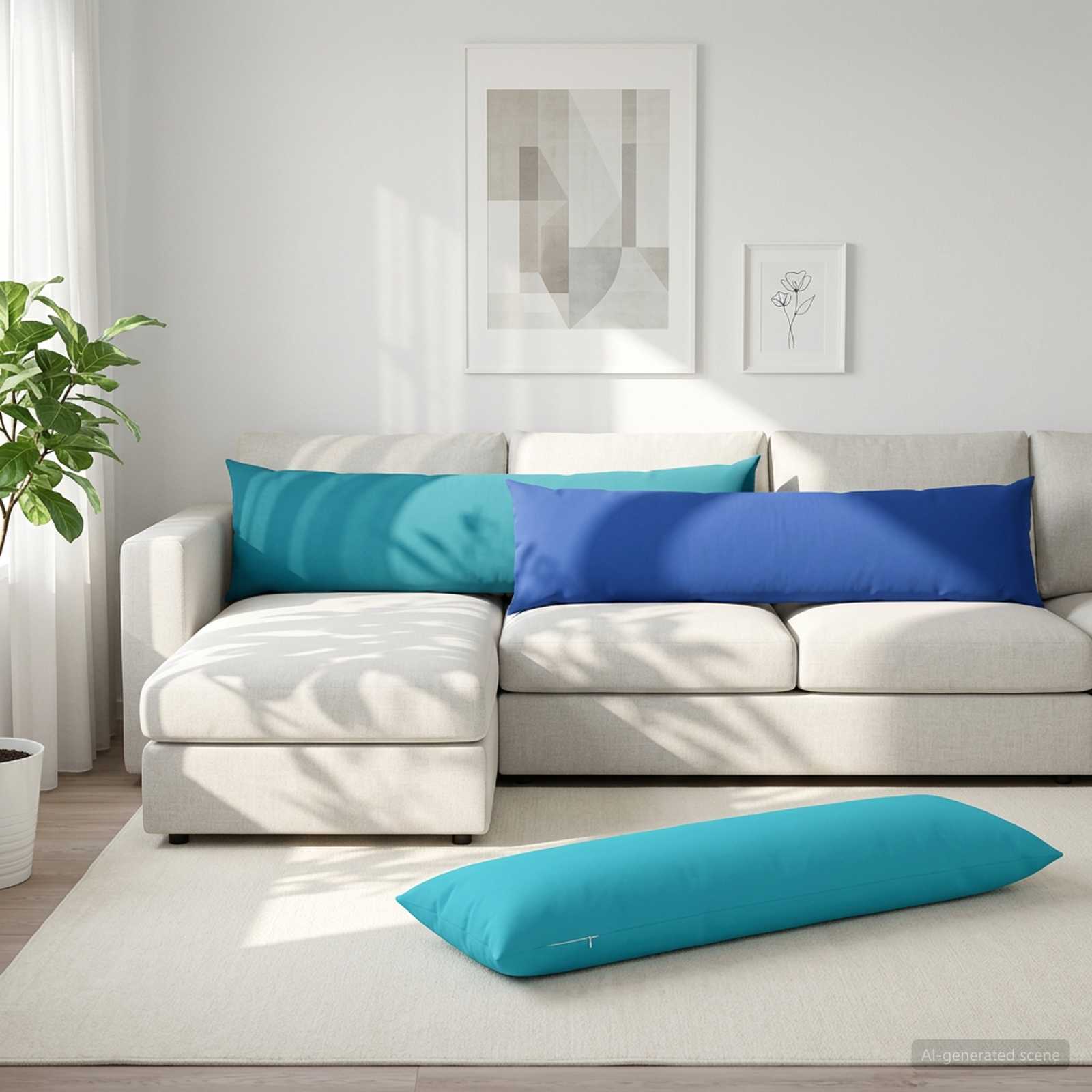 Kissenbezug 2 pcs HEERLEN Königsblau 40 x 145 cm Polyester
