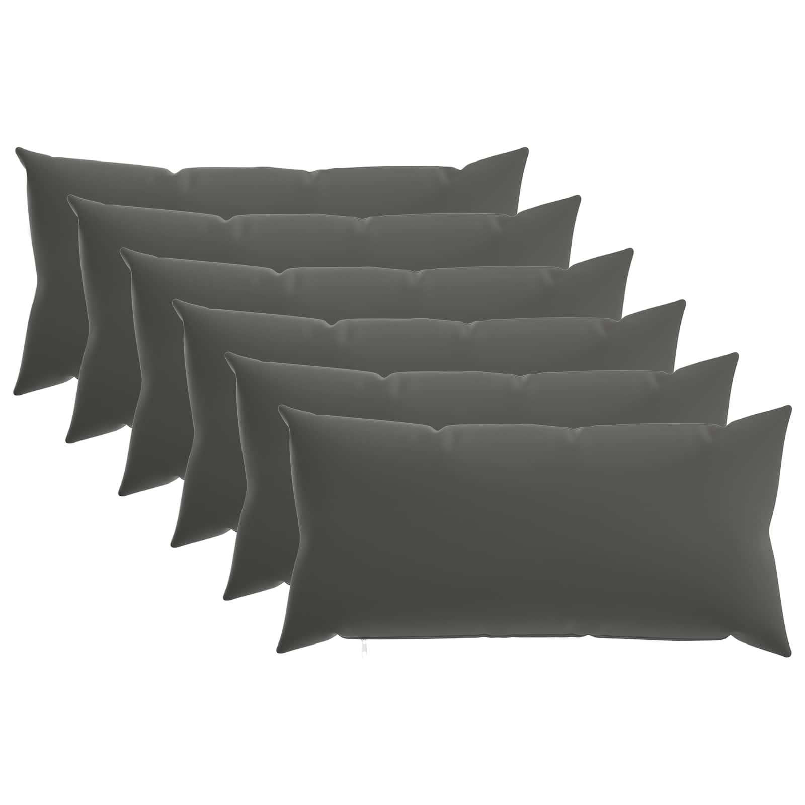 Kissenbezug 6 pcs HEERLEN Anthrazit 40 x 70 cm Polyester