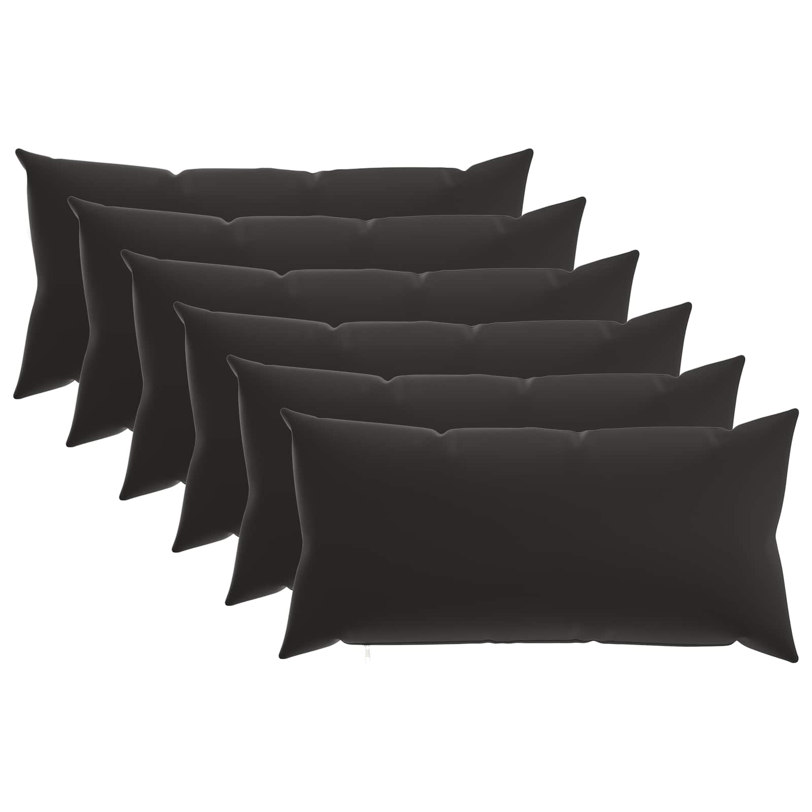 Kissenbezug 6 pcs HEERLEN Schwarz 40 x 70 cm Polyester